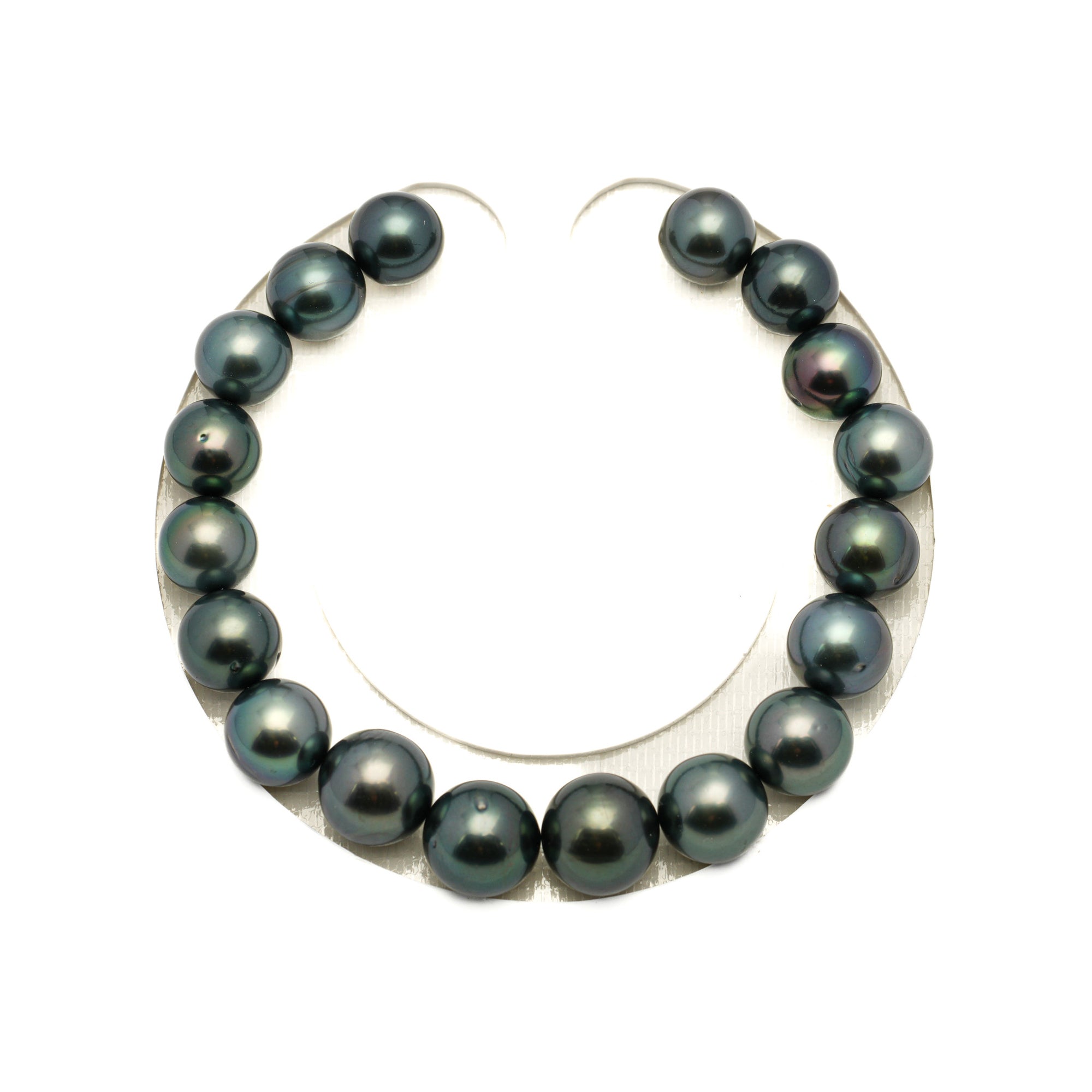 18pcs Dark Mix 9-11mm - SR/NR AAA/AA Quality Tahitian Pearl Bracelet BR2446 LP1