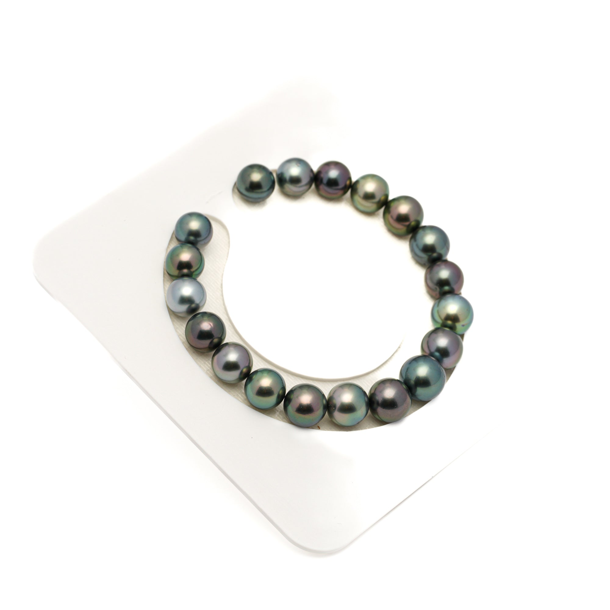 19pcs "High Luster" Multicolor 9-10mm - SR AAA Quality Tahitian Pearl Bracelet BR2445 LP1