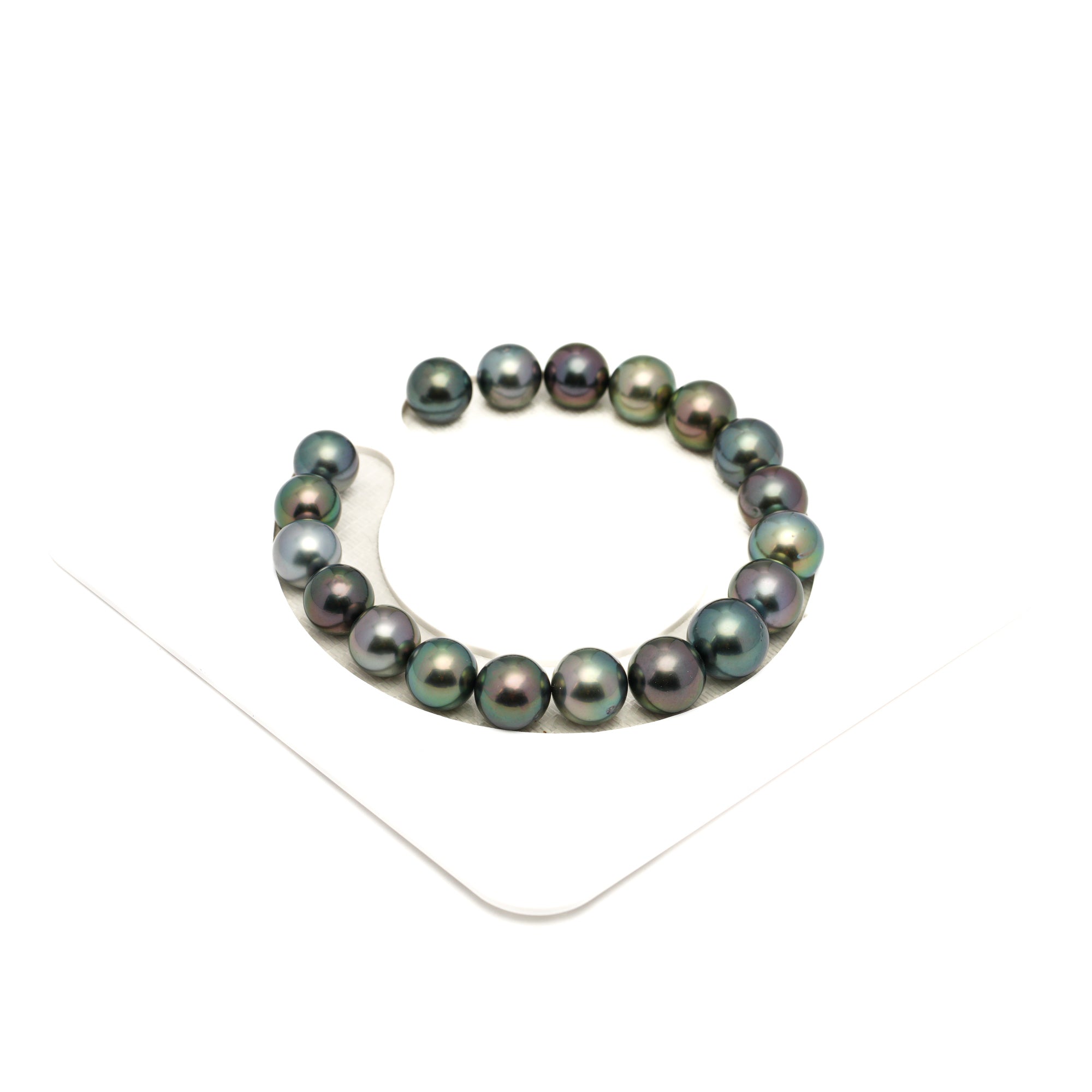 19pcs "High Luster" Multicolor 9-10mm - SR AAA Quality Tahitian Pearl Bracelet BR2445 LP1
