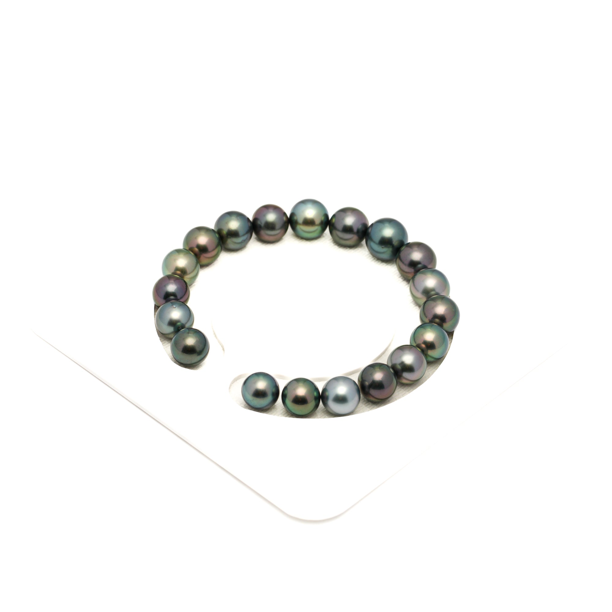 19pcs "High Luster" Multicolor 9-10mm - SR AAA Quality Tahitian Pearl Bracelet BR2445 LP1