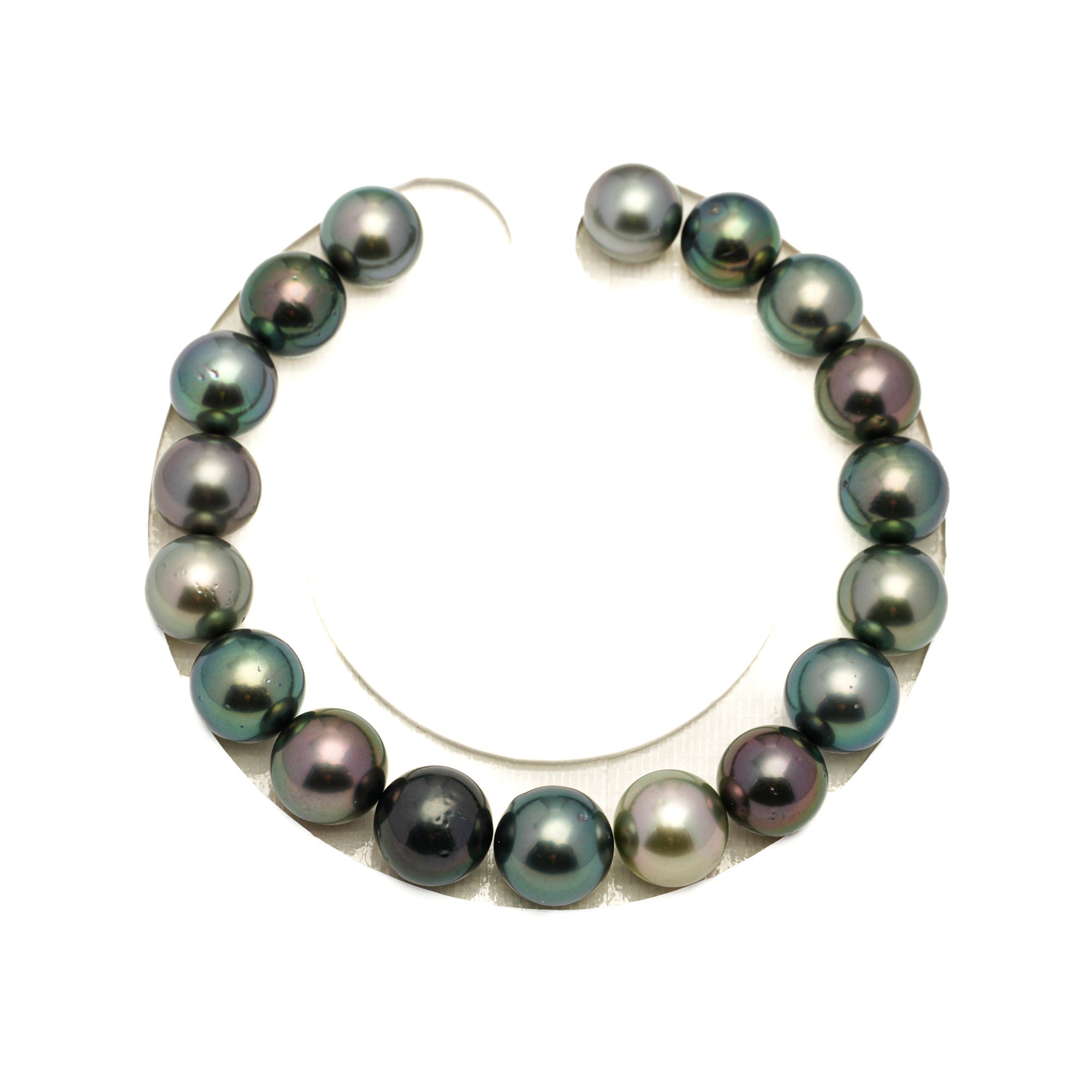 18pcs "High Luster" Multicolor 9-10mm - SR AAA/AA Quality Tahitian Pearl Bracelet BR2447 LP1