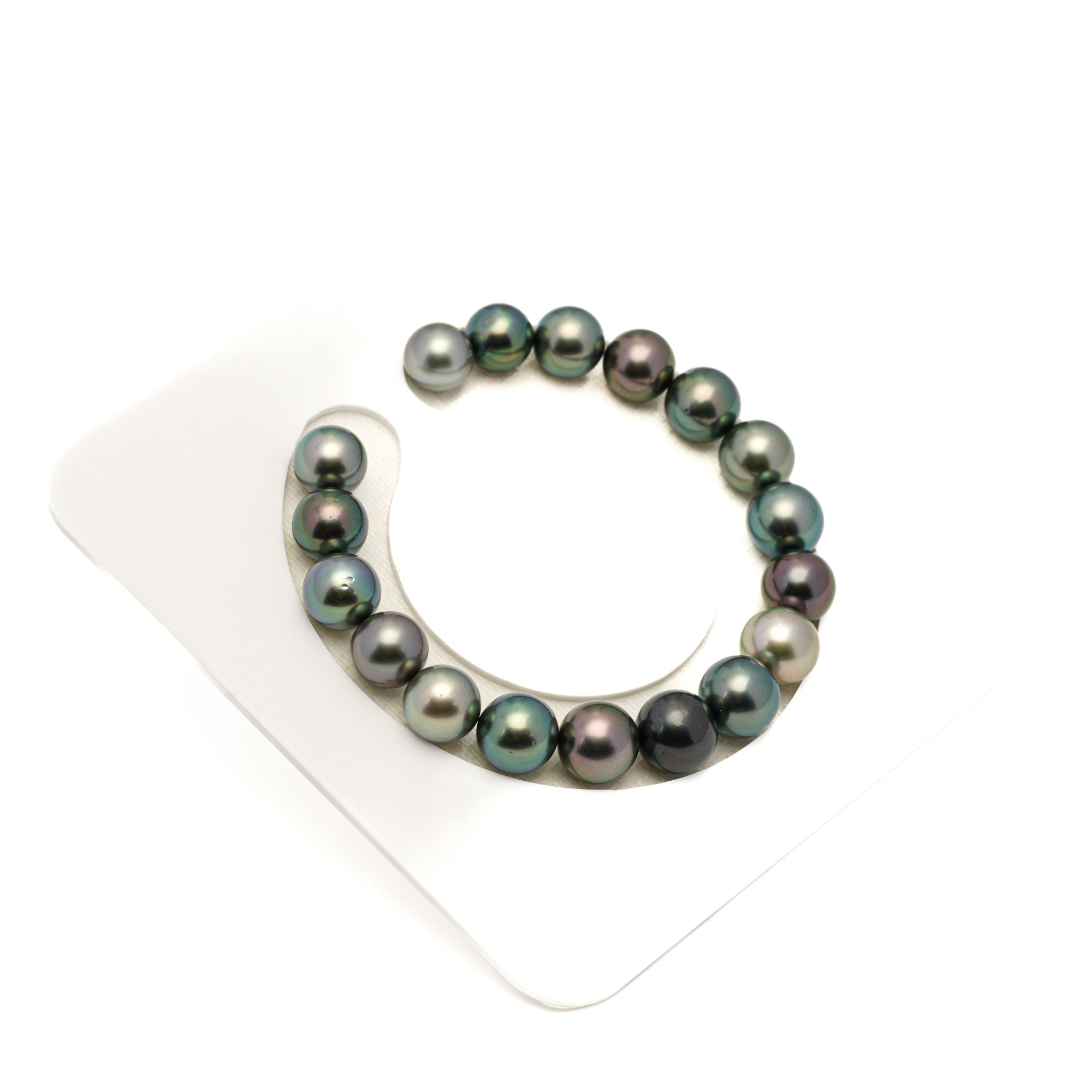 18pcs "High Luster" Multicolor 9-10mm - SR AAA/AA Quality Tahitian Pearl Bracelet BR2447 LP1