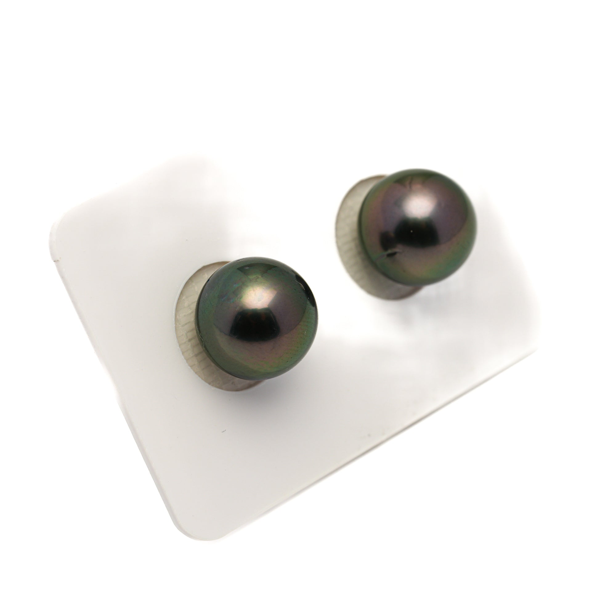 その他 Tahitian goods shop 2pcs Tahitian Pearl Pair ER1870 LP1