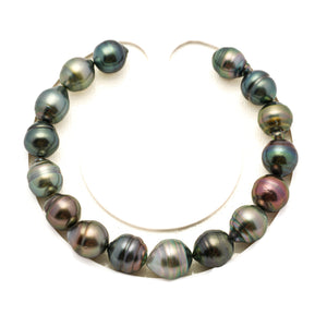 16pcs "Mid Luster" Multicolor 8-10mm - SB/CL AAA Quality Tahitian Pearl Bracelet BR2520 LP4