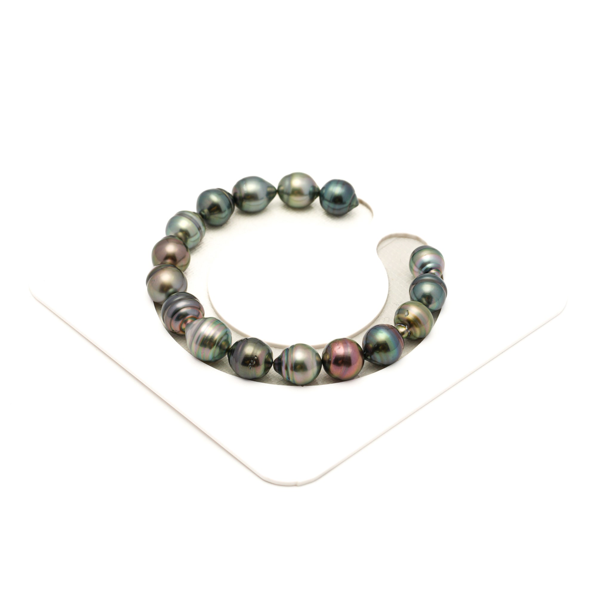 16pcs "Mid Luster" Multicolor 8-10mm - SB/CL AAA Quality Tahitian Pearl Bracelet BR2520 LP4