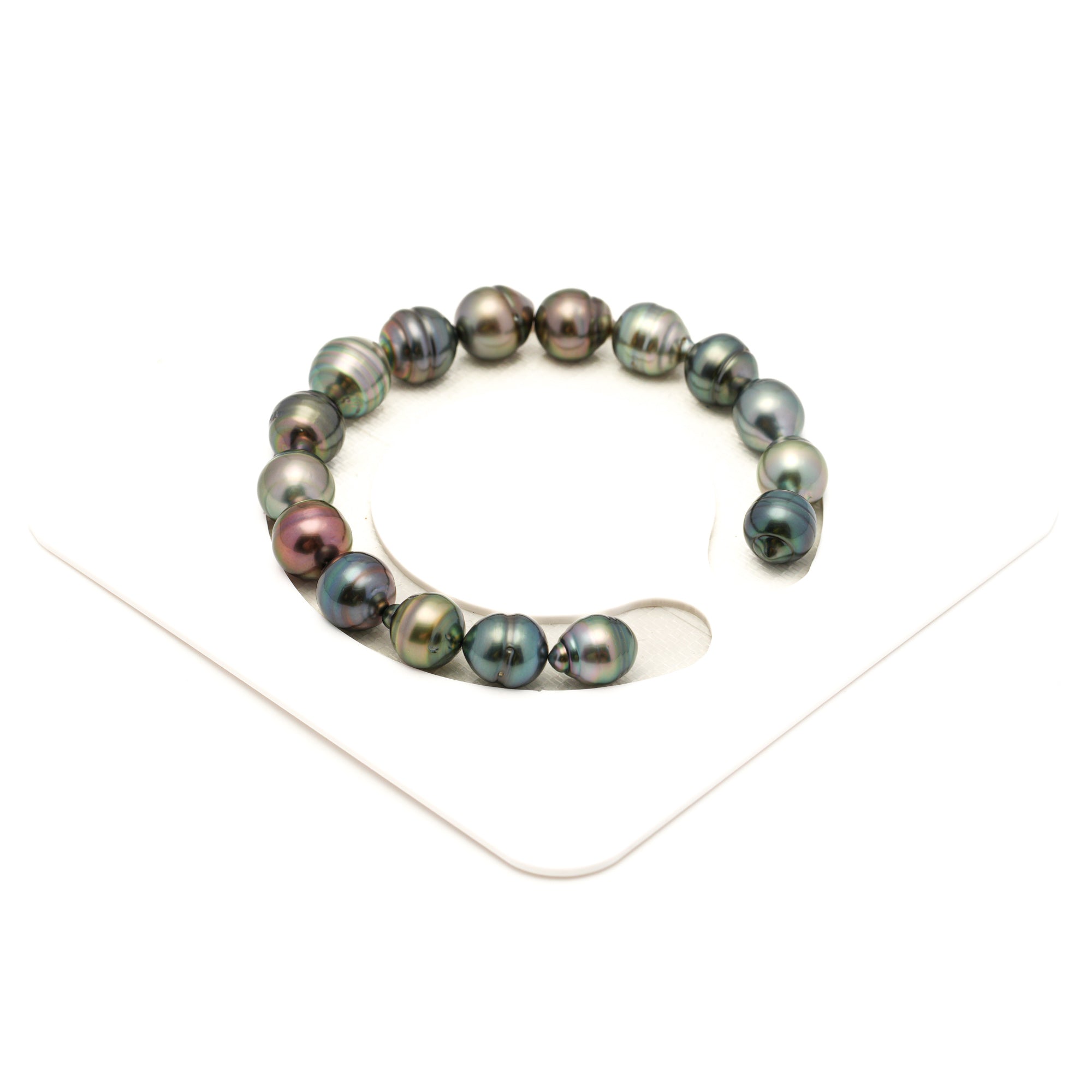 16pcs "Mid Luster" Multicolor 8-10mm - SB/CL AAA Quality Tahitian Pearl Bracelet BR2520 LP4