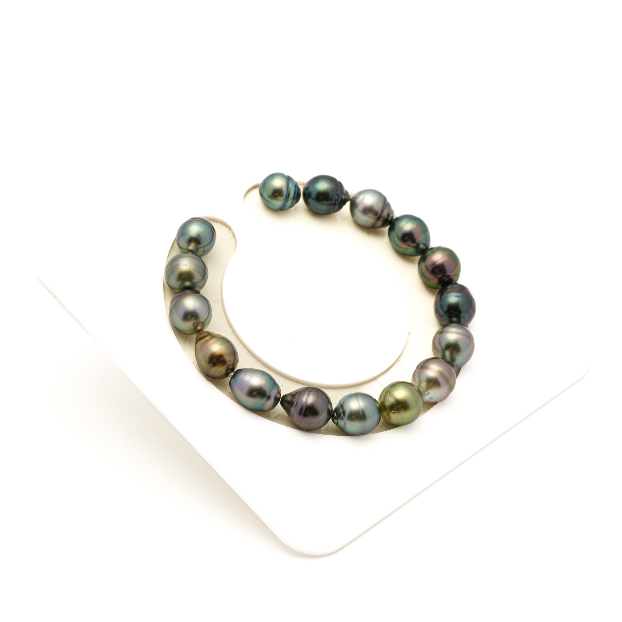 16pcs "Mid Luster" Multicolor 8-10mm - SB/CL AAA/AA Quality Tahitian Pearl Bracelet BR2521 LP4