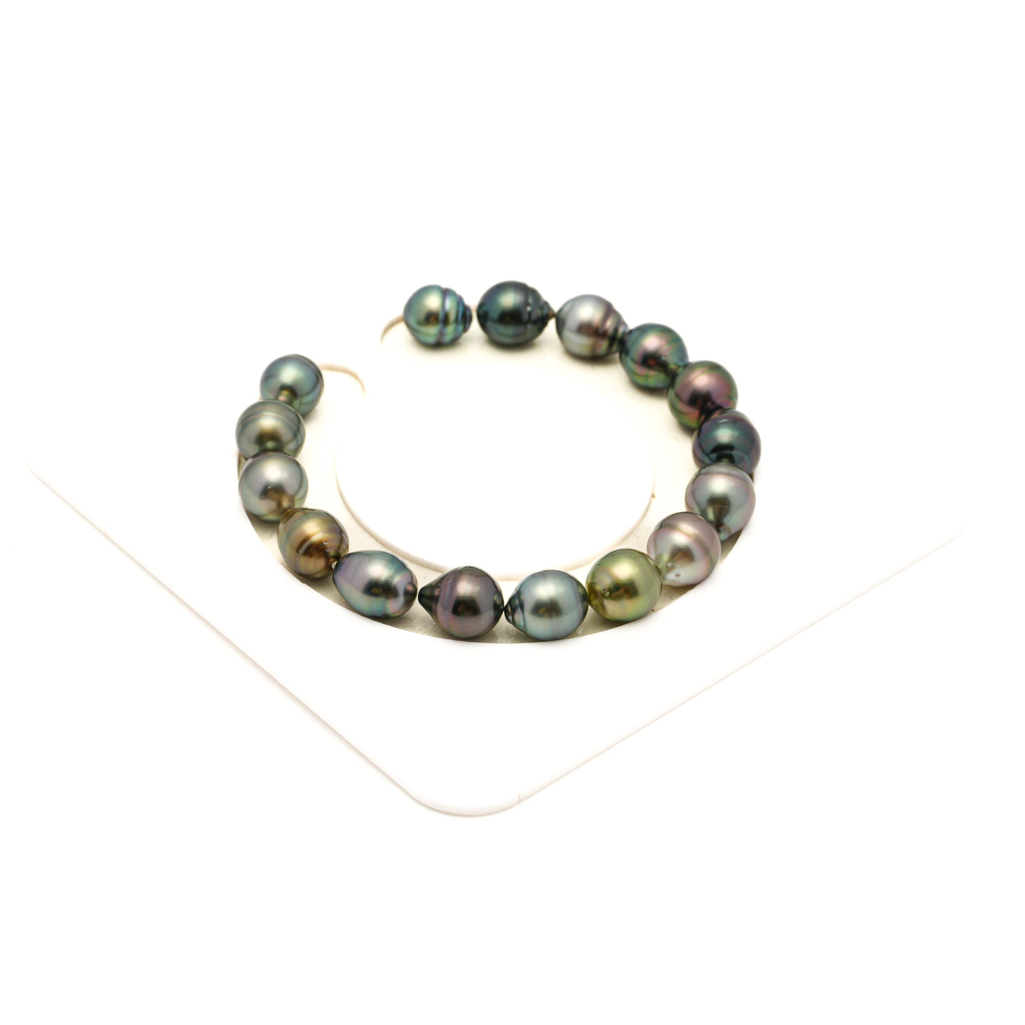 16pcs "Mid Luster" Multicolor 8-10mm - SB/CL AAA/AA Quality Tahitian Pearl Bracelet BR2521 LP4