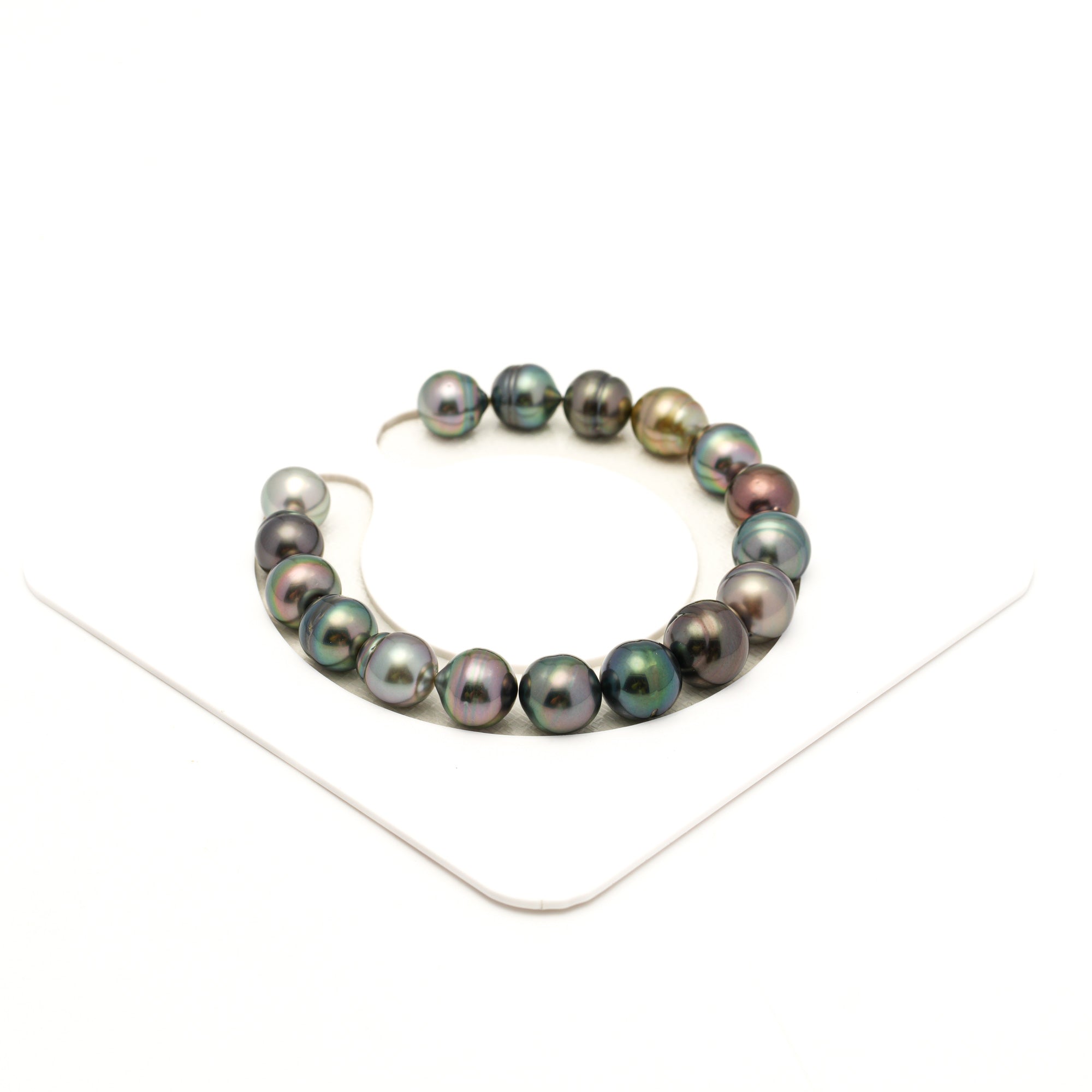 17pcs "Mid Luster" Multicolor 9-11mm - SB AAA Quality Tahitian Pearl Bracelet BR2523 LP4