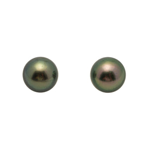 2pcs "High Luster" Green 10.6-10.7mm - RSR AAA Quality Tahitian Pearl Earring Jewelry ER1928