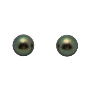 2pcs "High Luster" Peacock Green 10.1mm - RSR AAA/AA Quality Tahitian Pearl Earring Jewelry ER1930
