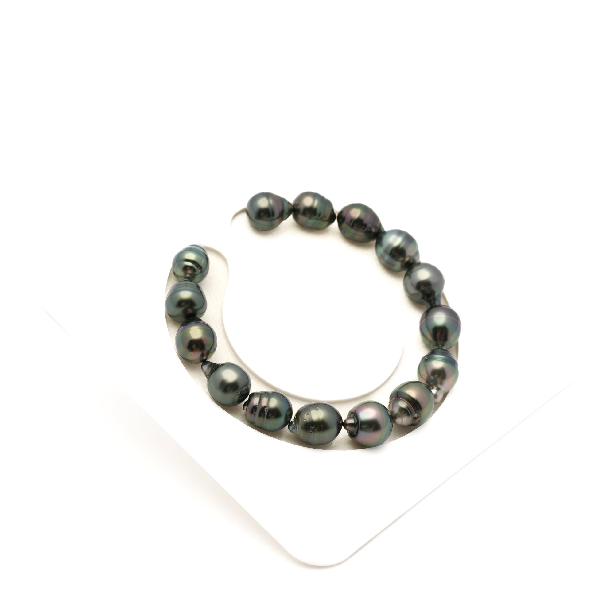 15pcs Green 8-10mm - SB/CL AAA Quality Tahitian Pearl Bracelet BR2527 LP4