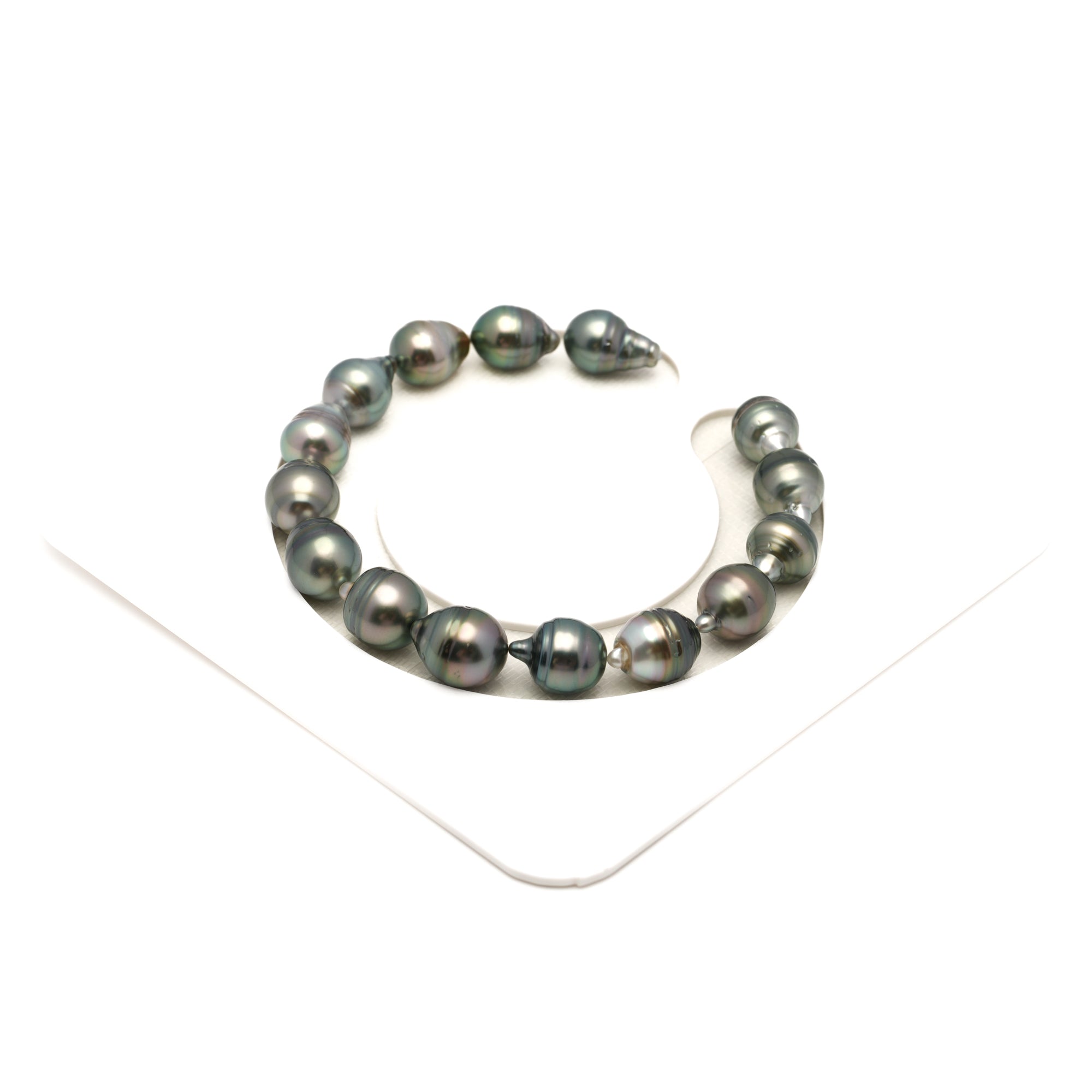 15pcs Light Green 8-10mm - SB/CL AAA/AA Quality Tahitian Pearl Bracelet BR2528 LP4