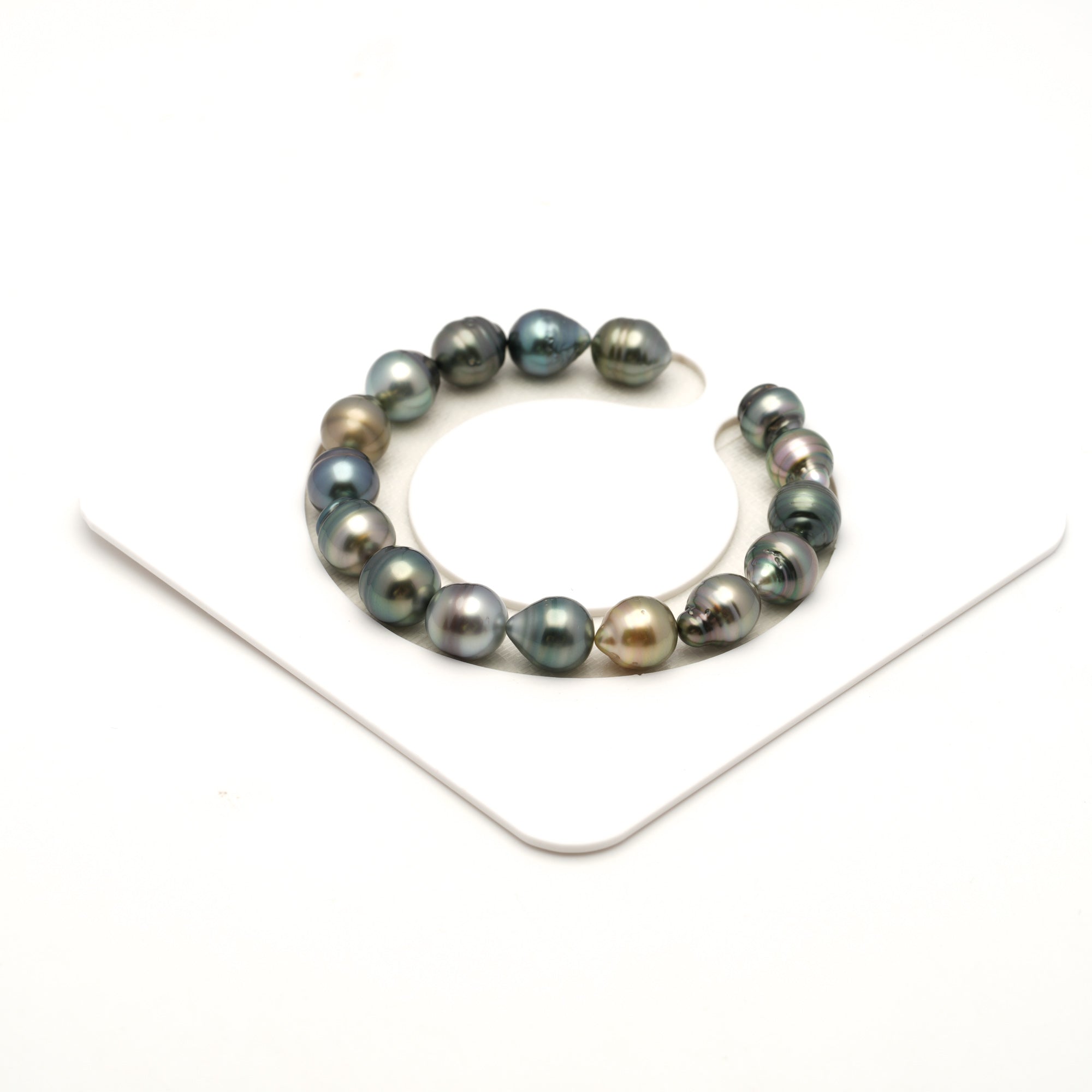 16pcs Multicolor 9-10mm - SB/CL AAA/AA Quality Tahitian Pearl Bracelet BR2530 LP4