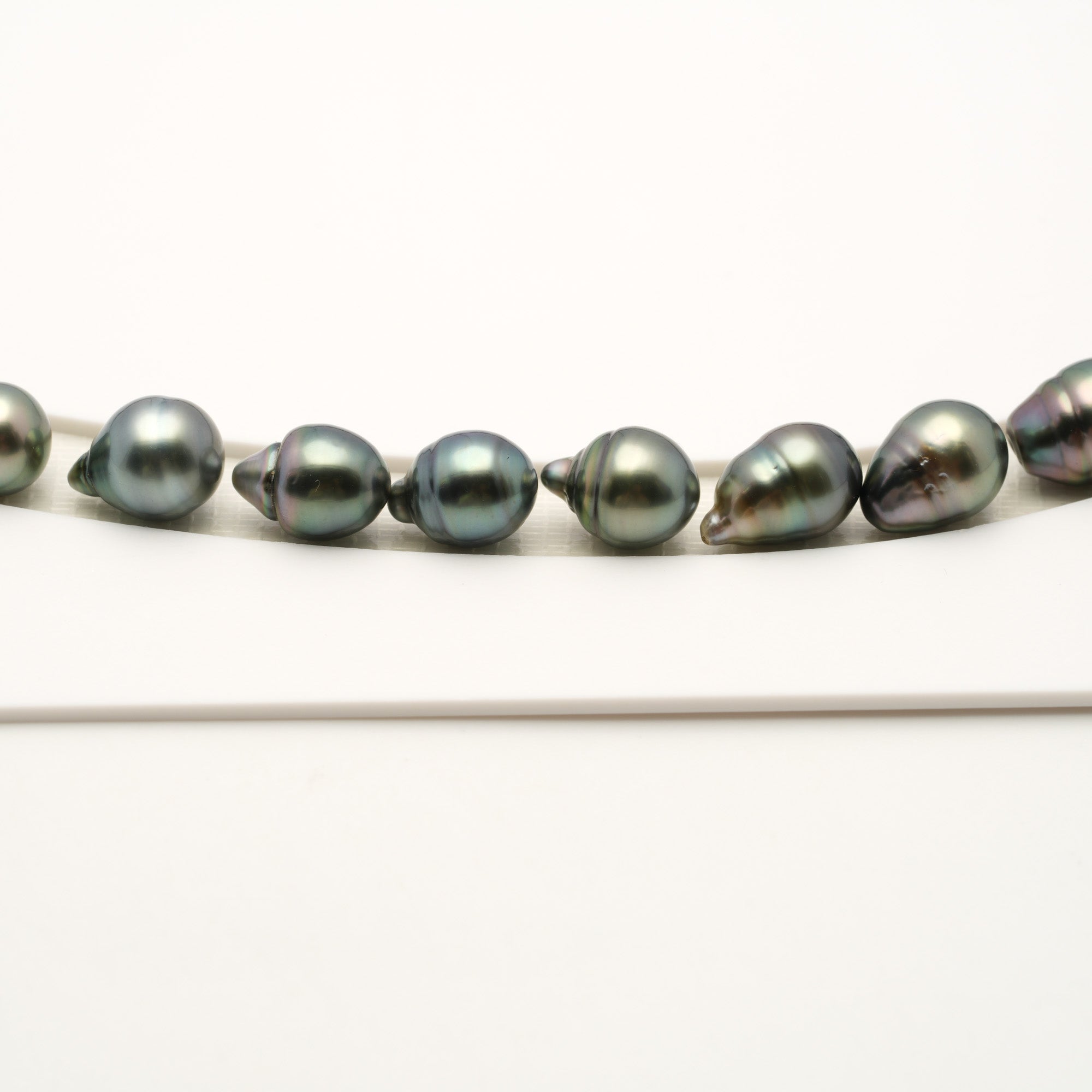 36pcs Green Mix 8-10mm - SB/CL AAA/AA Quality Tahitian Pearl Necklace NL1799 LP4