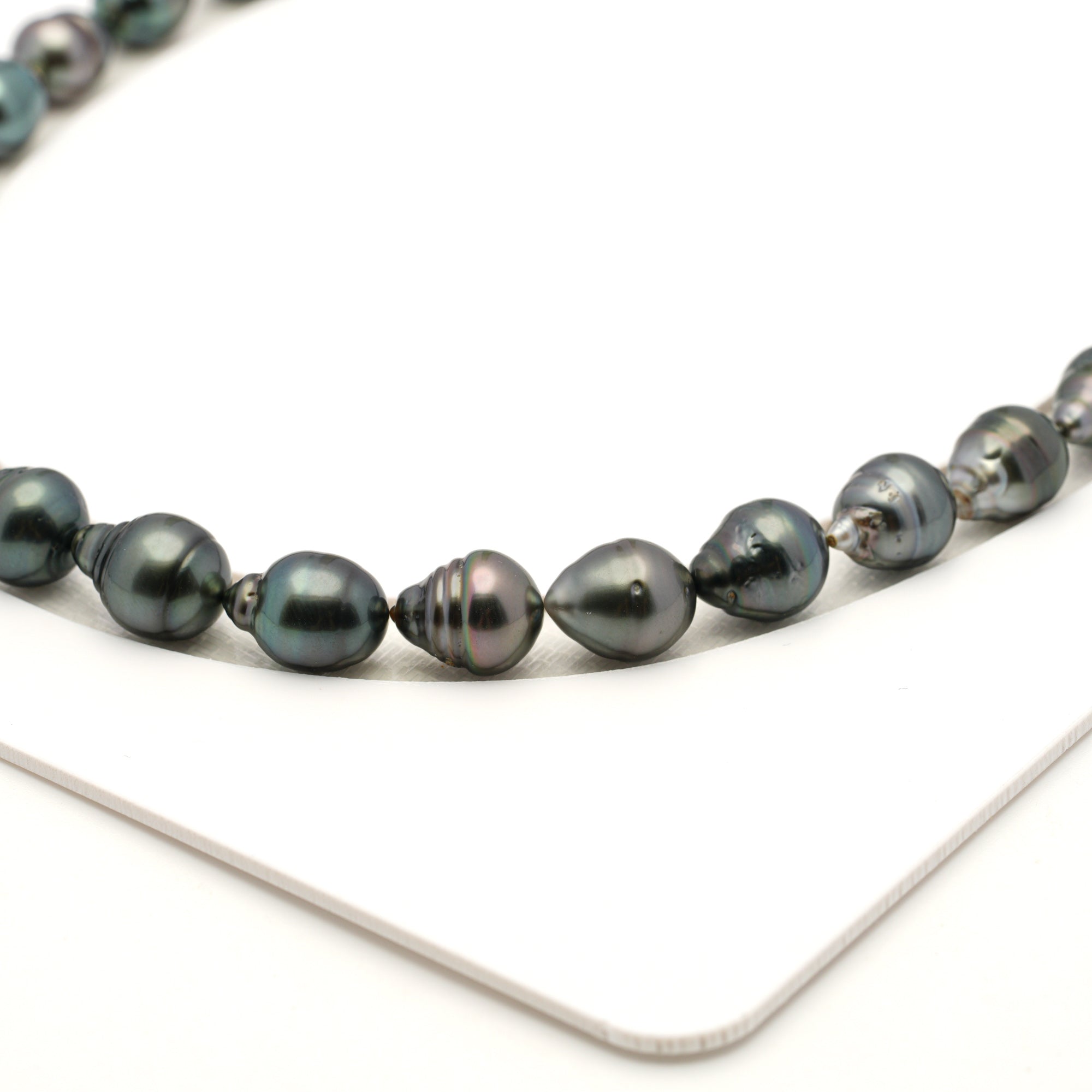 36pcs Green 8-10mm - SB/CL AAA/AA Quality Tahitian Pearl Necklace NL1796 LP4