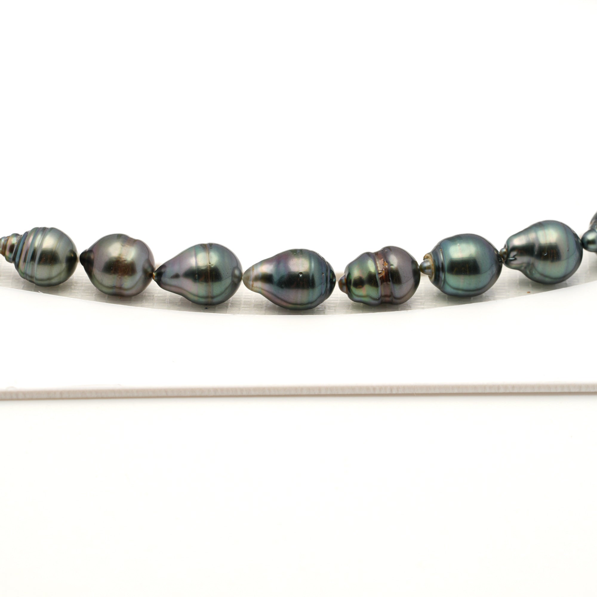 36pcs Green 8-10mm - SB/CL AAA/AA Quality Tahitian Pearl Necklace NL1796 LP4