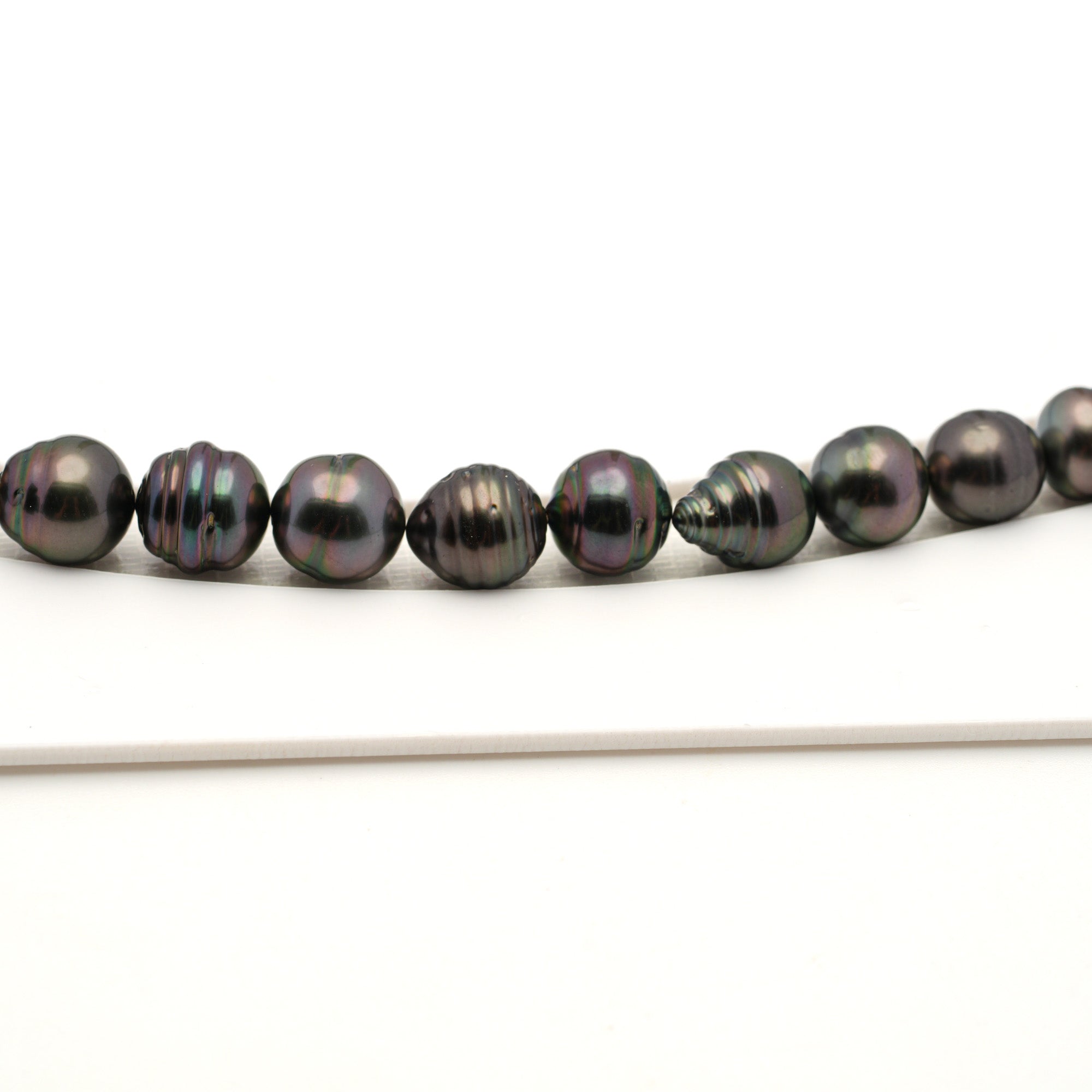 44pcs Green Cherry 8-11mm - CL AAA/AA Quality Tahitian Pearl Necklace NL1795 LP4