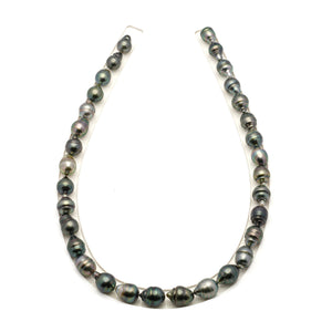 32pcs Green Mix 8-11mm - SB/CL AAA/AA Quality Tahitian Pearl Necklace NL1797 LP4