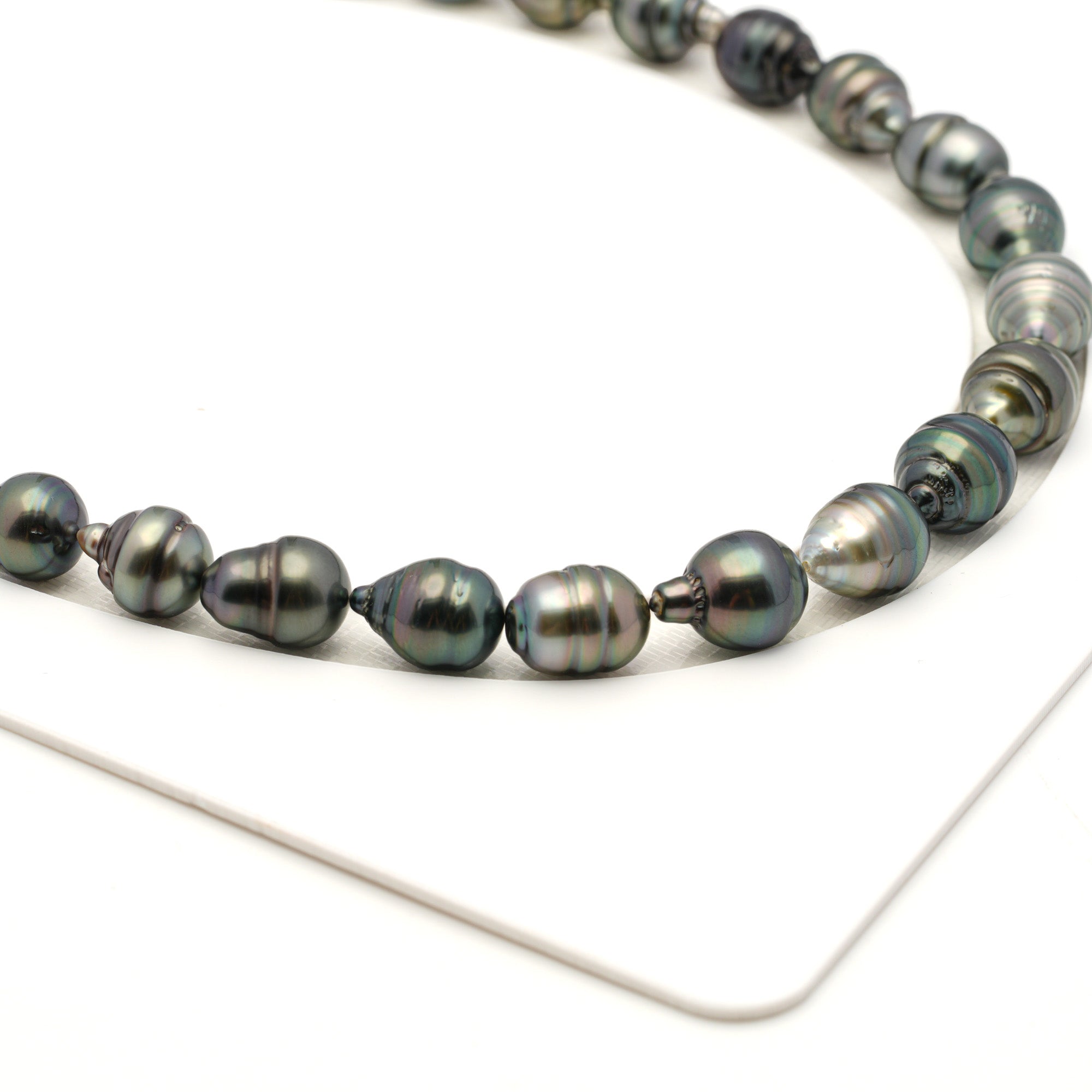 32pcs Green Mix 8-11mm - SB/CL AAA/AA Quality Tahitian Pearl Necklace NL1797 LP4