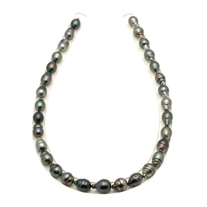 31pcs Green Mix 9-11mm - SB/CL AAA Quality Tahitian Pearl Necklace NL1798 LP4