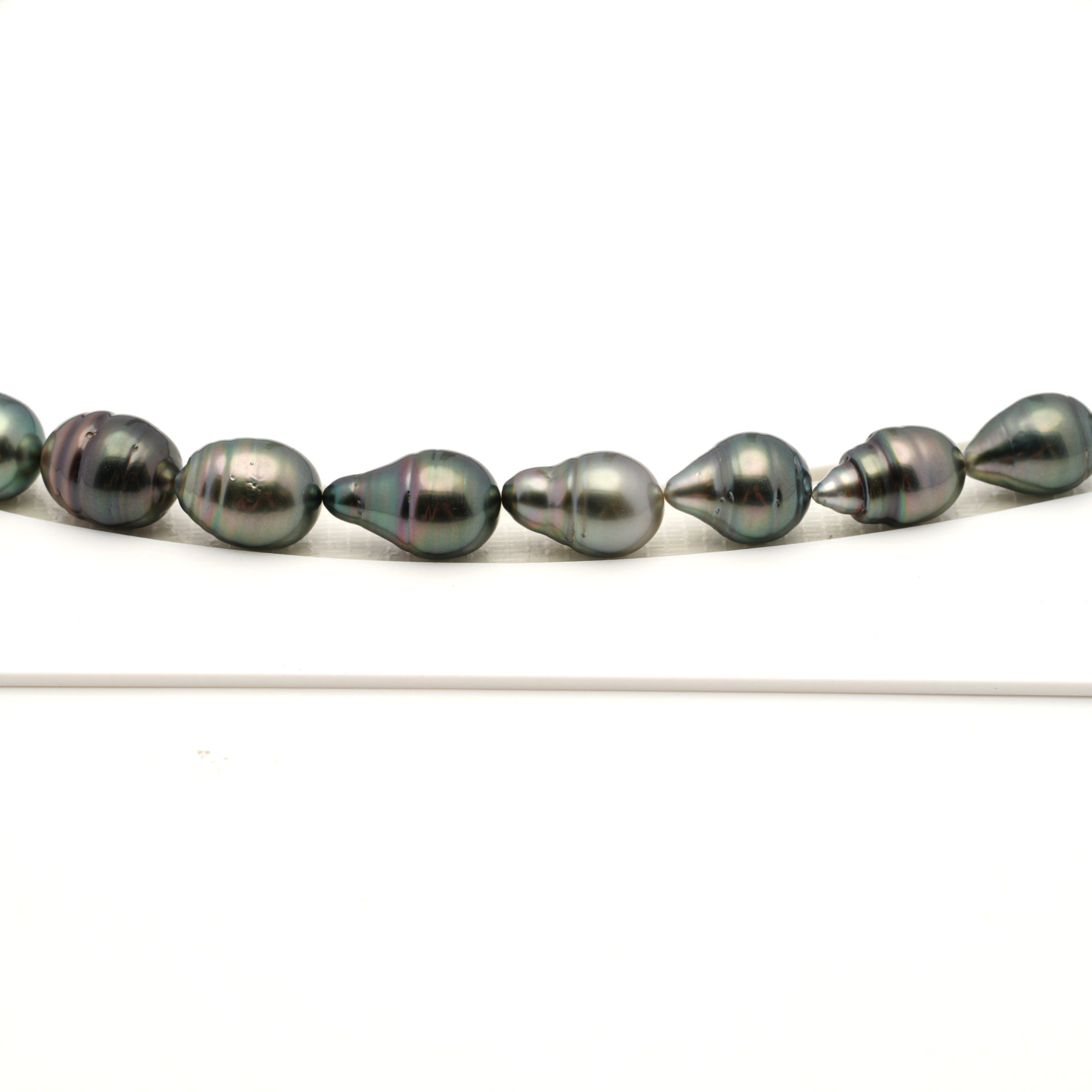 31pcs Green Mix 9-11mm - SB/CL AAA Quality Tahitian Pearl Necklace NL1798 LP4