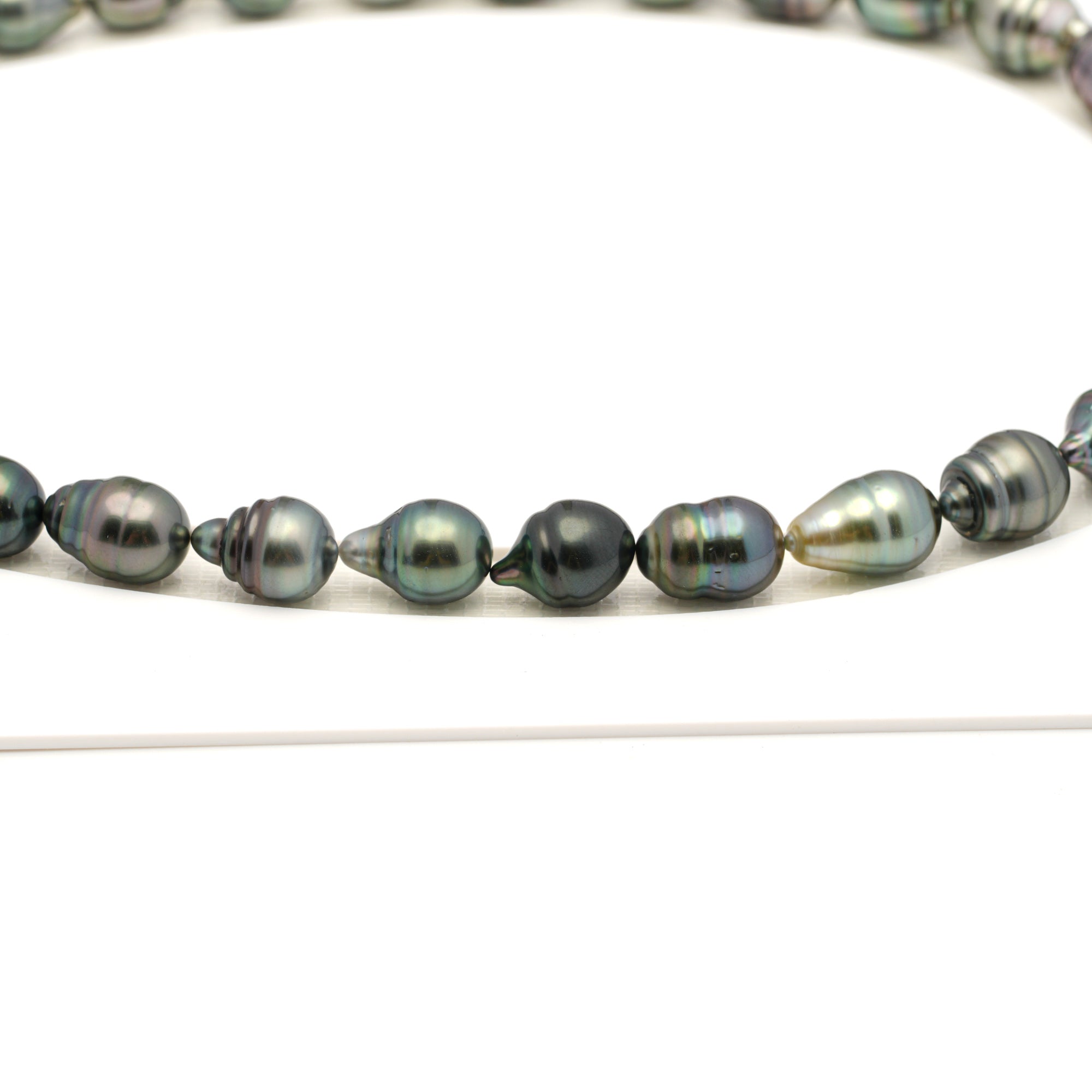 31pcs Green Mix 9-11mm - SB/CL AAA Quality Tahitian Pearl Necklace NL1798 LP4