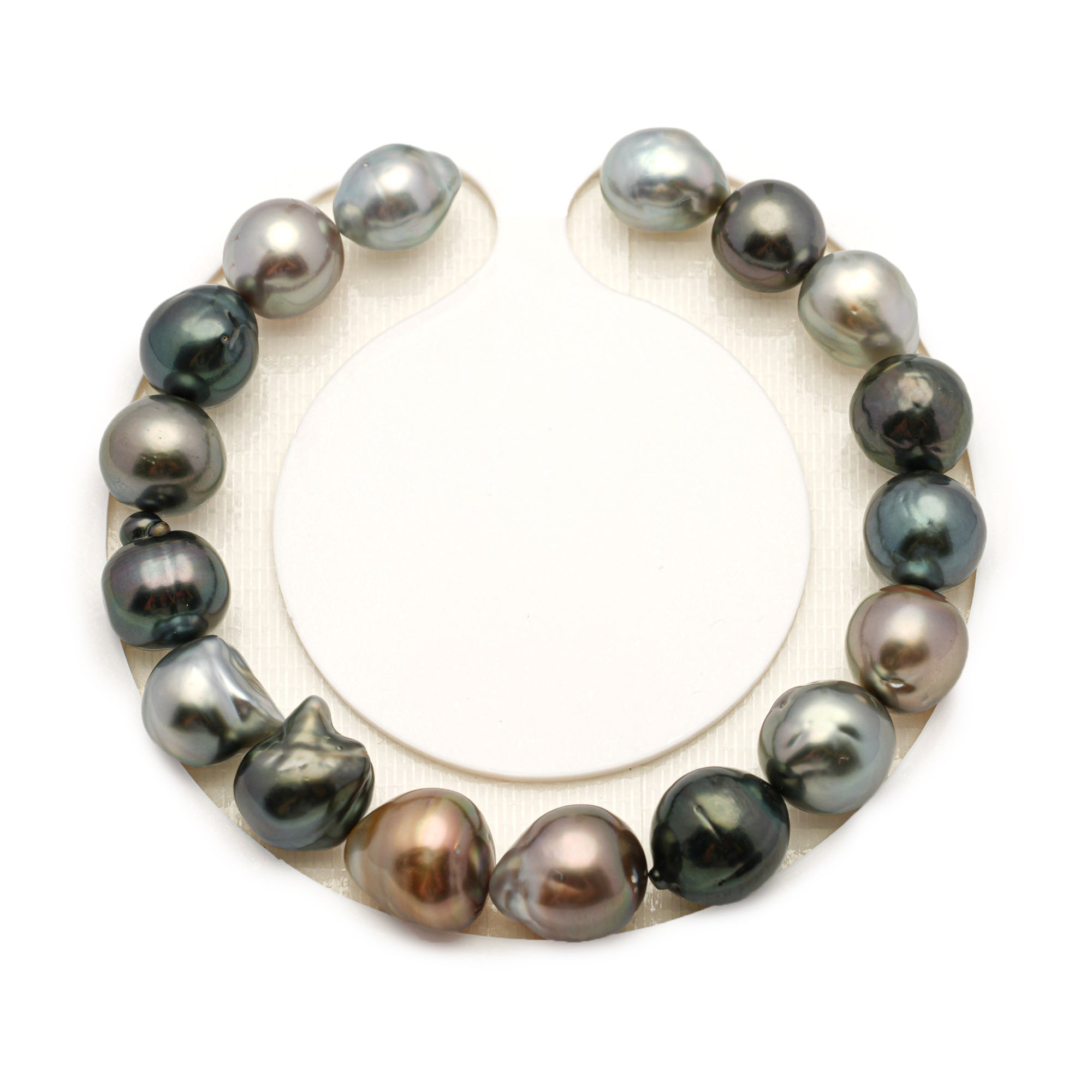 17pcs Multicolor 9-11mm - BQ AAA/AA Quality Tahitian Pearl Bracelet BR2531 LP4