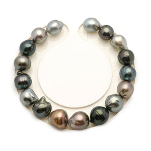 17pcs Multicolor 9-11mm - BQ AAA/AA Quality Tahitian Pearl Bracelet BR2531 LP4