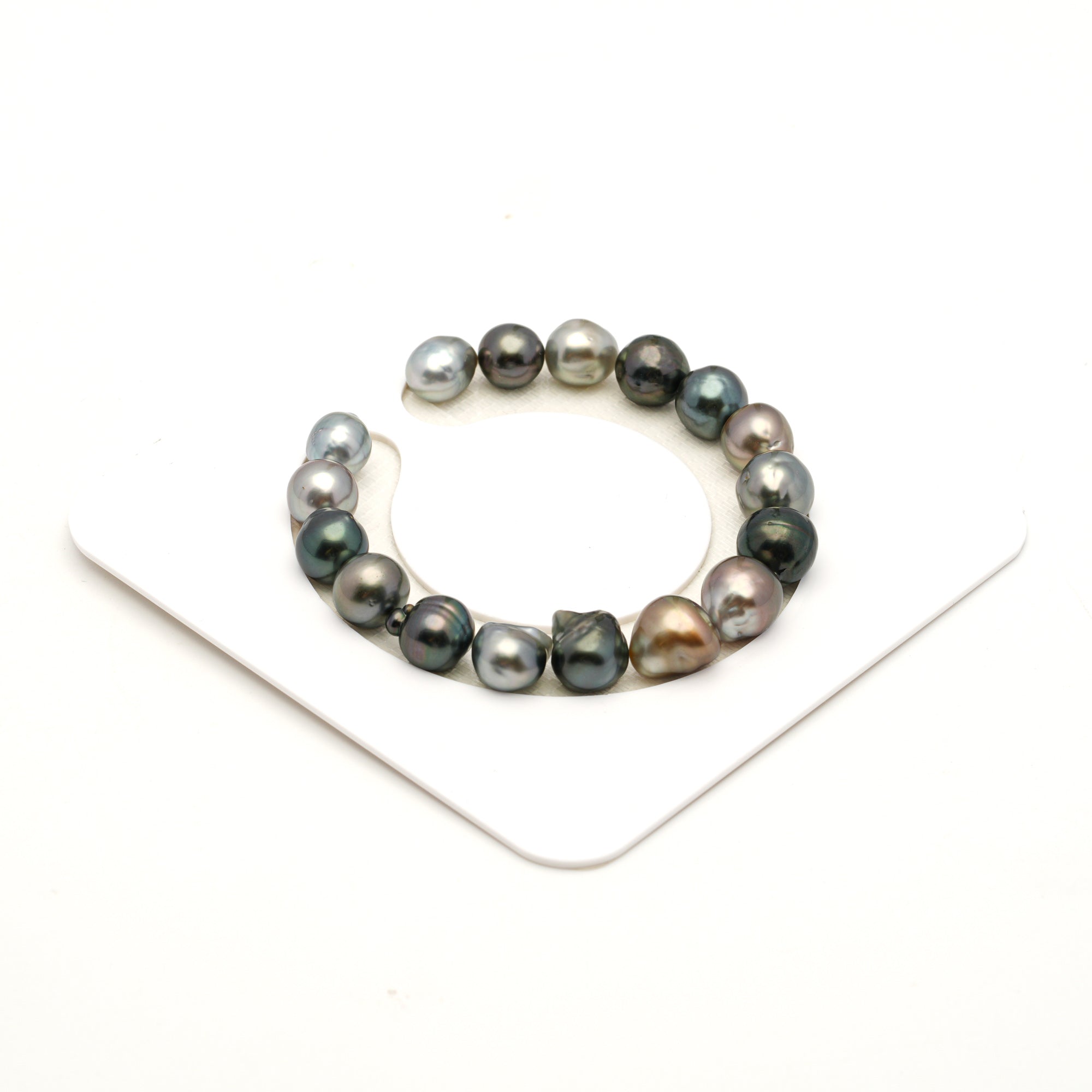 17pcs Multicolor 9-11mm - BQ AAA/AA Quality Tahitian Pearl Bracelet BR2531 LP4