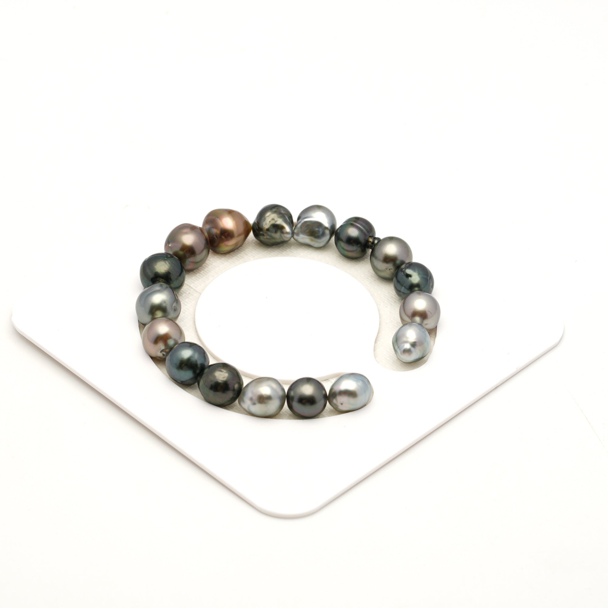 17pcs Multicolor 9-11mm - BQ AAA/AA Quality Tahitian Pearl Bracelet BR2531 LP4