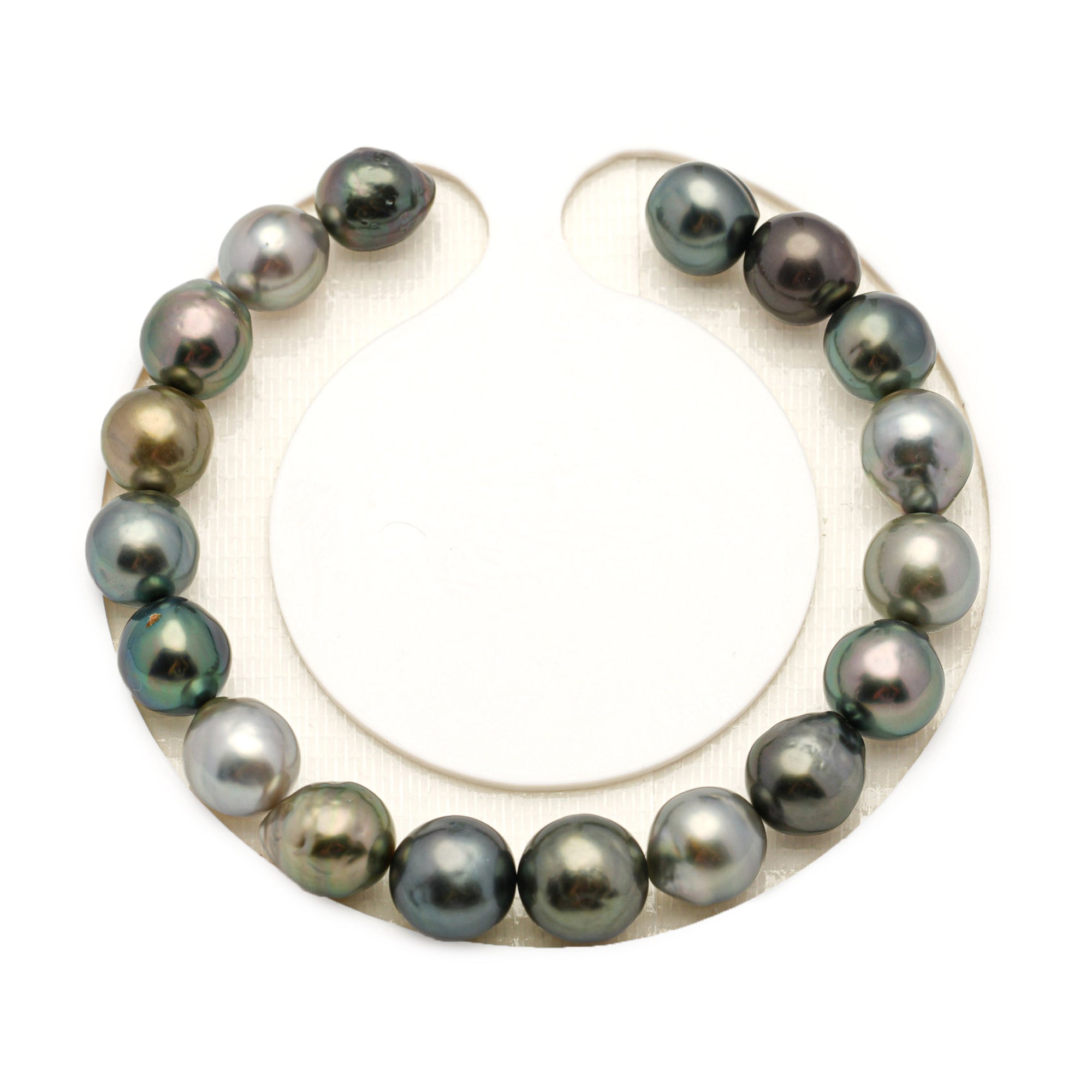 18pcs Multicolor 8-10mm - BQ AAA/AA Quality Tahitian Pearl Bracelet BR2533 LP4