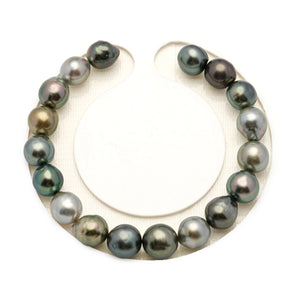 18pcs Multicolor 8-10mm - BQ AAA/AA Quality Tahitian Pearl Bracelet BR2533 LP4
