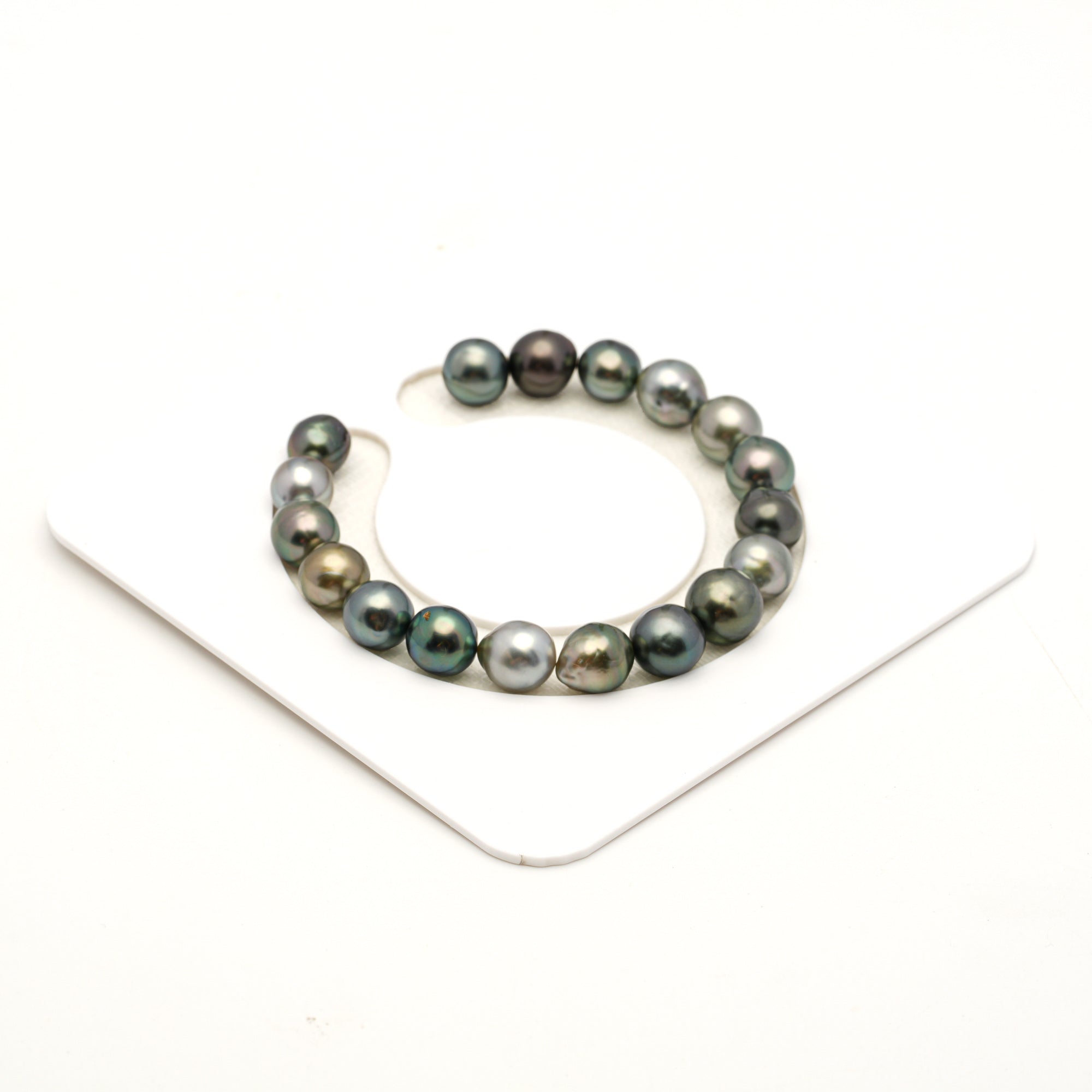 18pcs Multicolor 8-10mm - BQ AAA/AA Quality Tahitian Pearl Bracelet BR2533 LP4