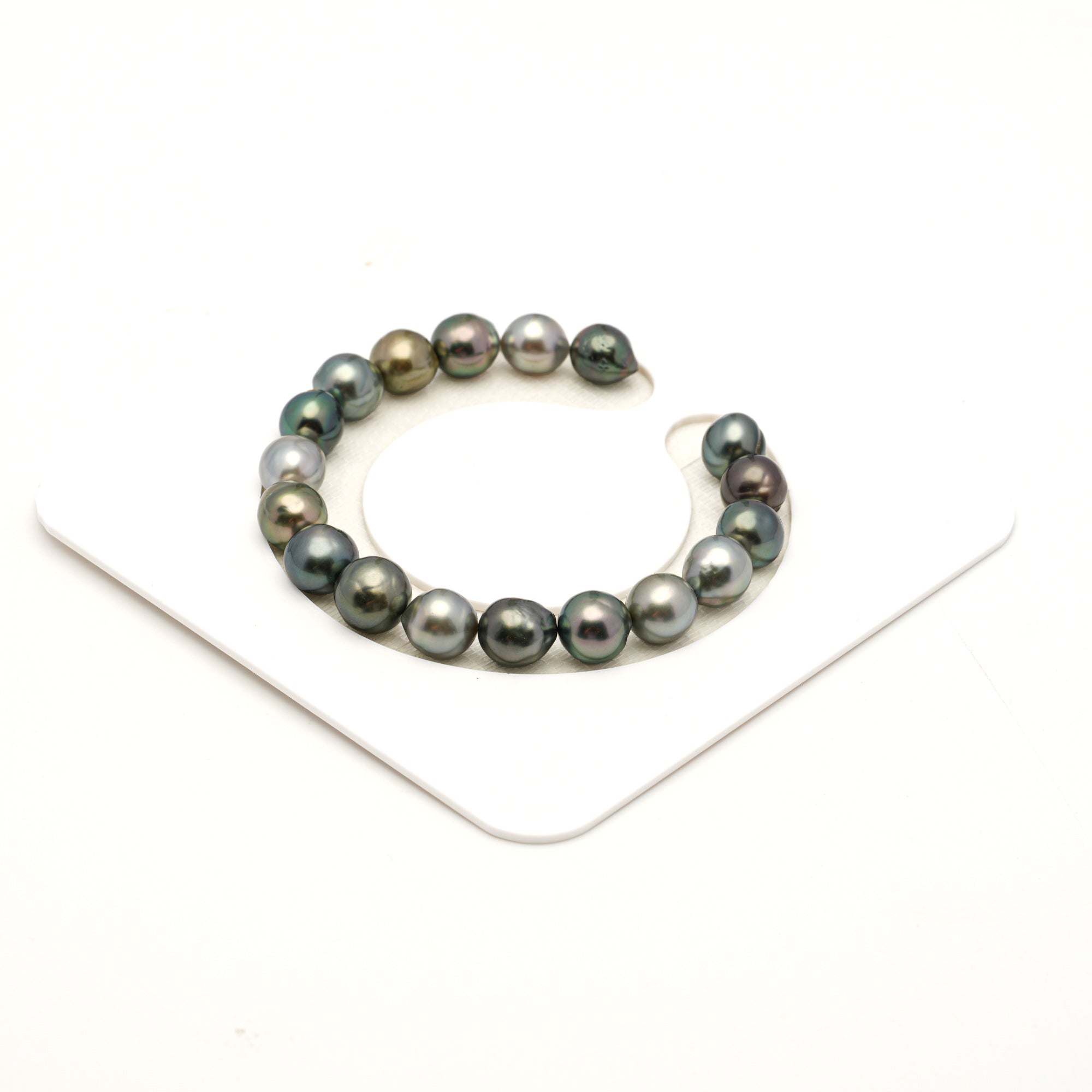18pcs Multicolor 8-10mm - BQ AAA/AA Quality Tahitian Pearl Bracelet BR2533 LP4