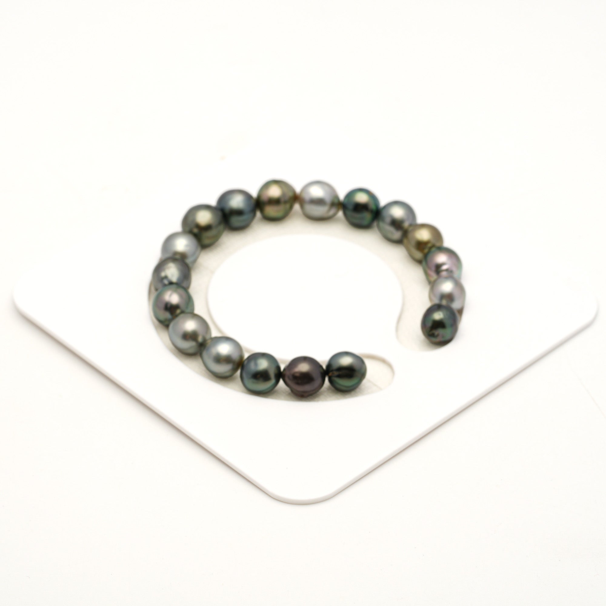 18pcs Multicolor 8-10mm - BQ AAA/AA Quality Tahitian Pearl Bracelet BR2533 LP4