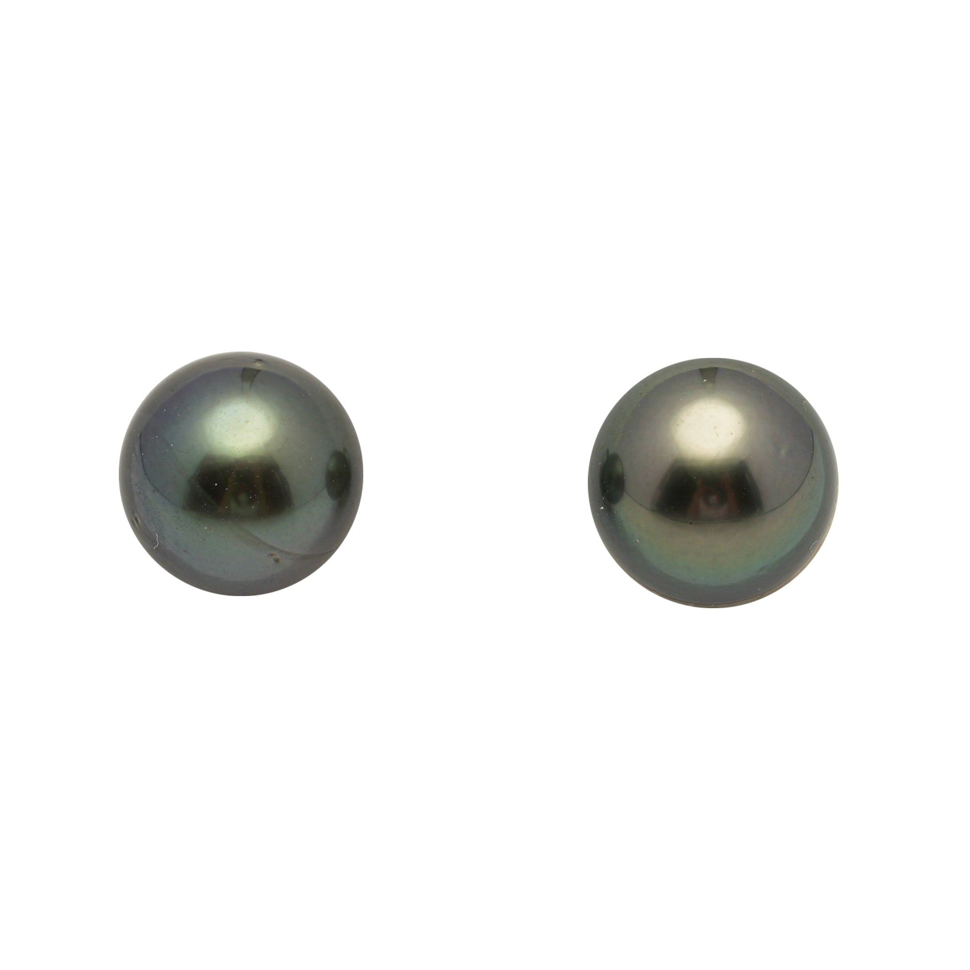 2pcs Dark Green 10.7-10.9mm - RSR AAA/AA Quality Tahitian Pearl Pair ER1952 LP4