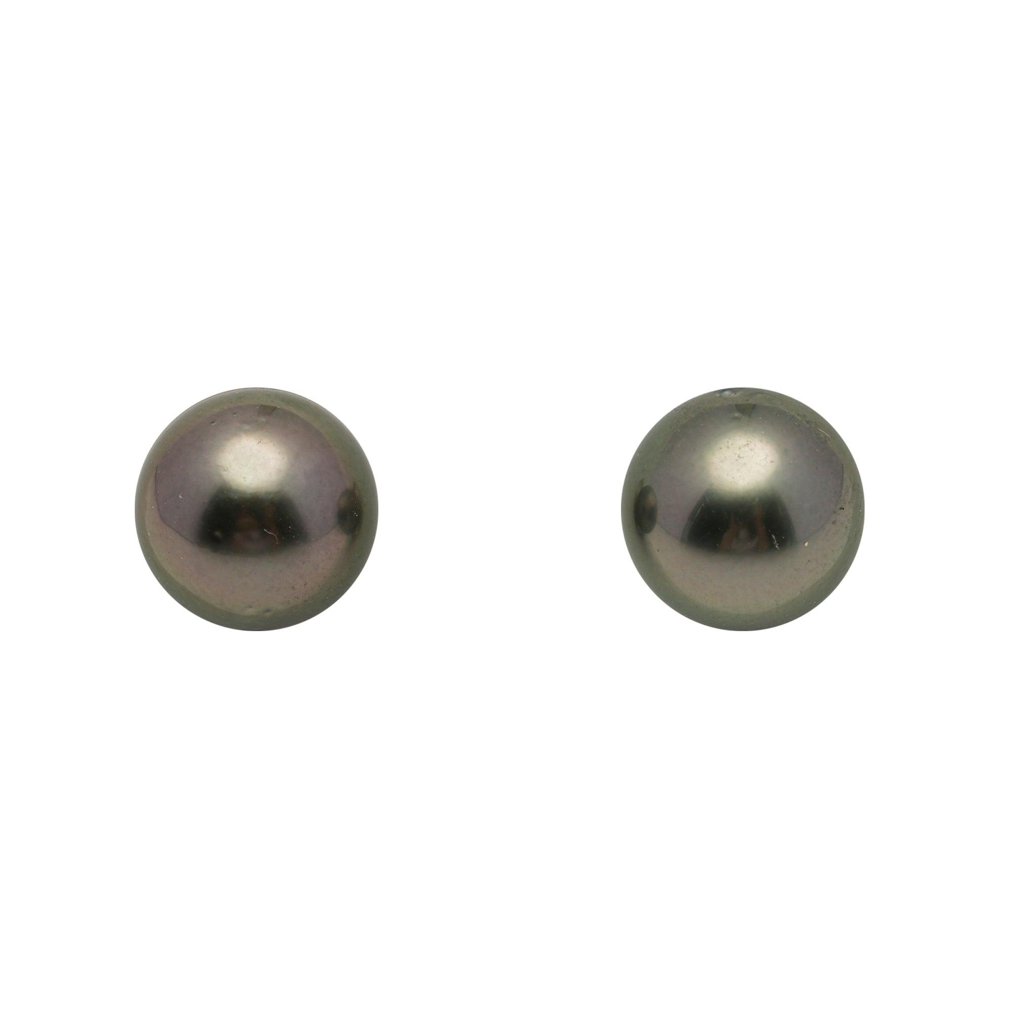 2pcs Green Cherry 10.4mm - RSR AAA/AA Quality Tahitian Pearl Pair ER1953 LP4