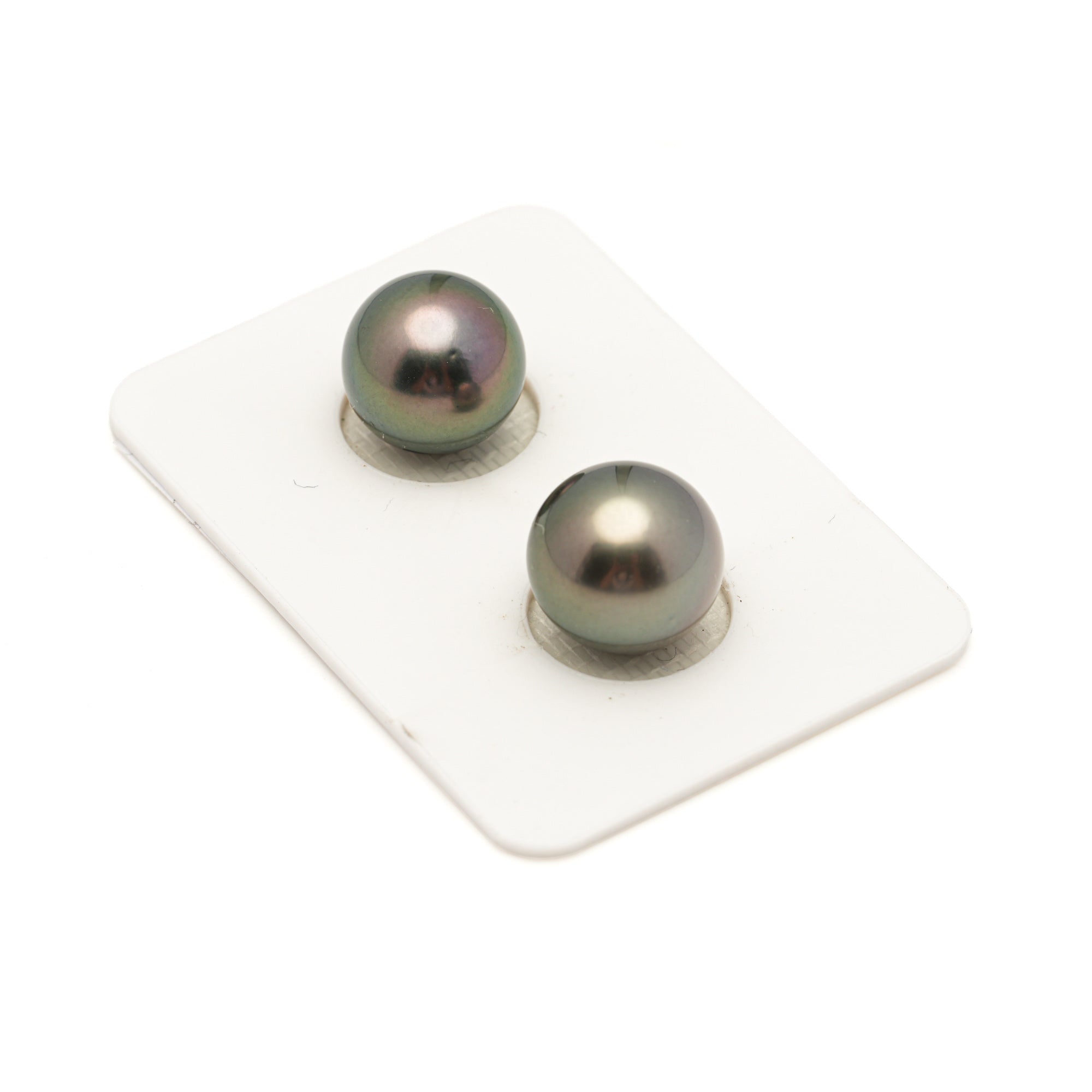 2pcs Green 11.3-11.6mm - RSR AA Quality Tahitian Pearl Pair ER1954 LP4