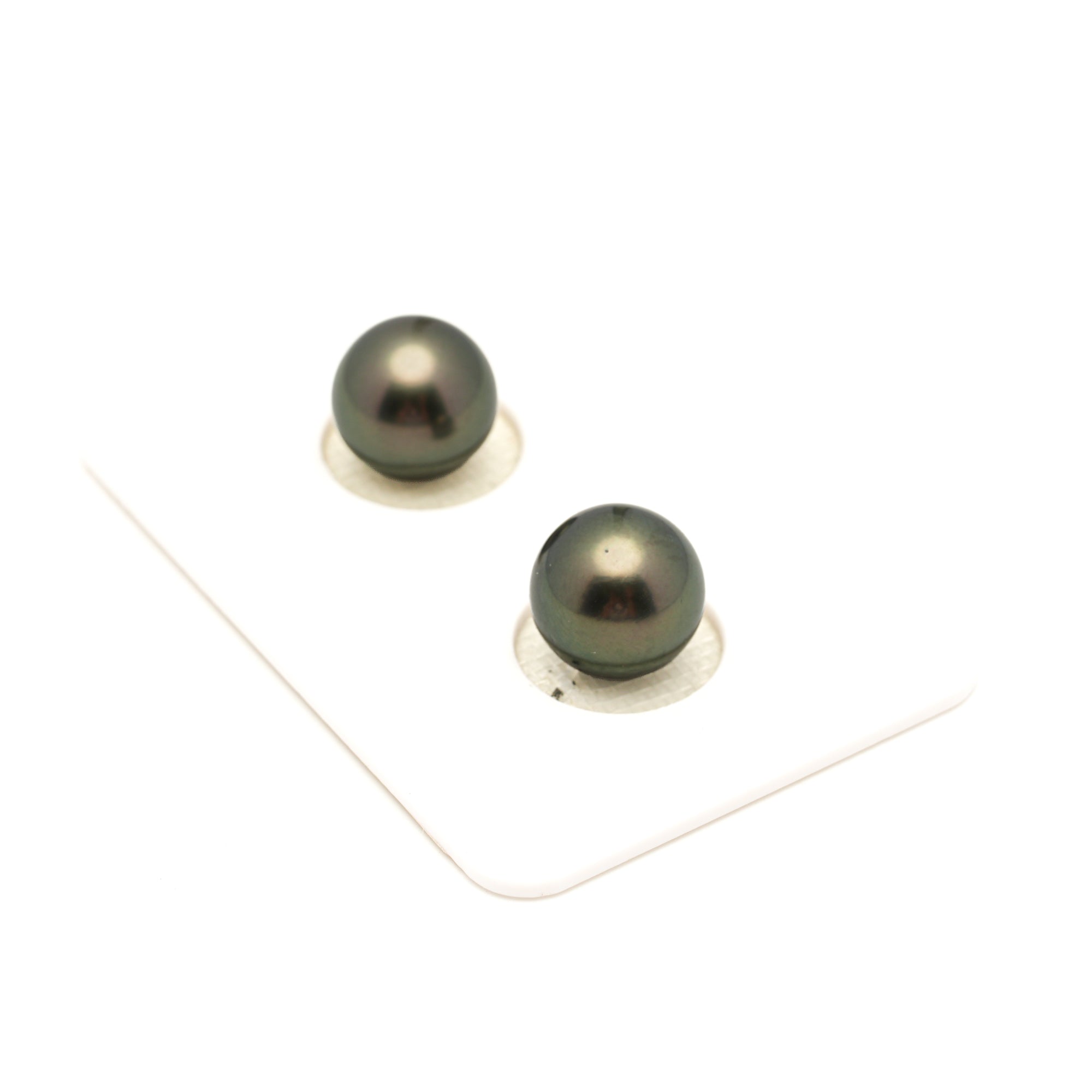2pcs Dark Green 11.7mm - RSR AAA/AA Quality Tahitian Pearl Pair ER1956 LP3