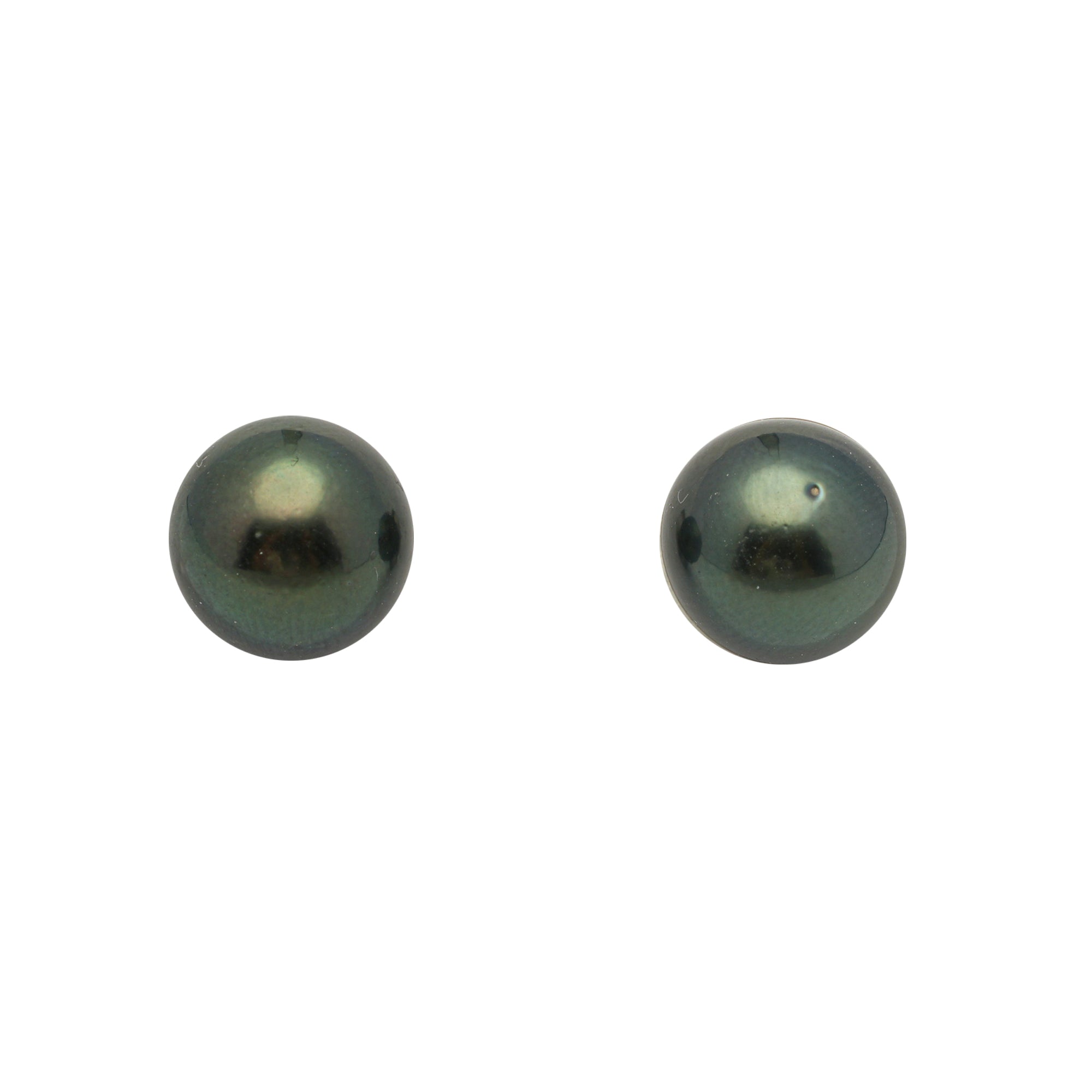 2pcs Dark Green 10.6-10.8mm - RSR AA Quality Tahitian Pearl Pair ER1958 LP3
