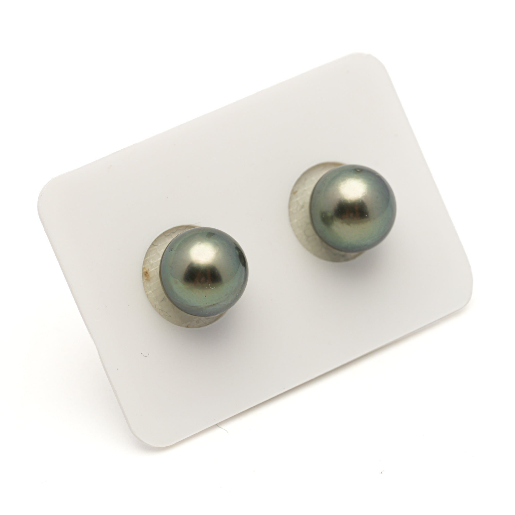 2pcs Green 10.4-10.5mm - RSR AA/AAA Quality Tahitian Pearl Pair ER1960 LP3