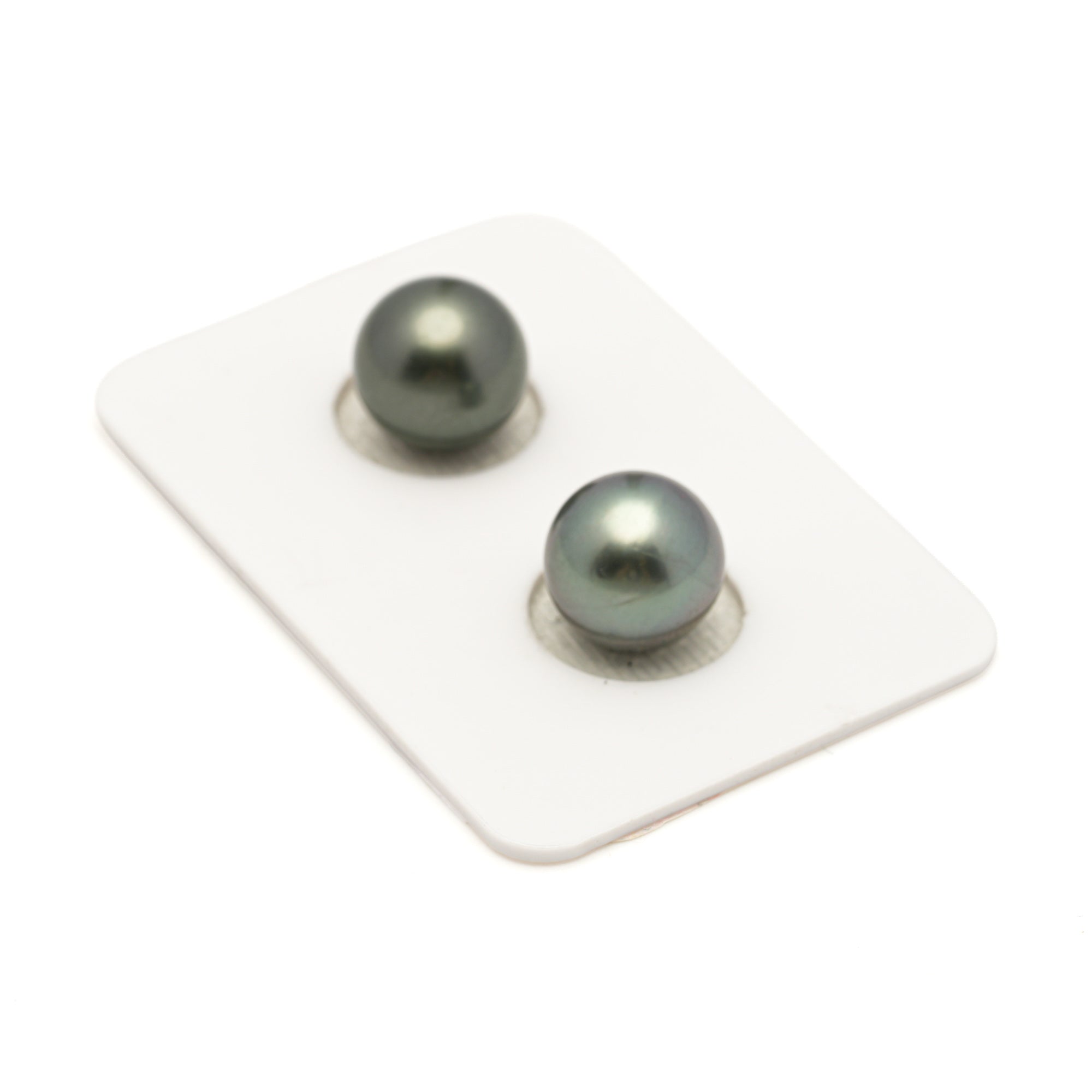 2pcs Green Mix 10.2-10.3mm - RSR AAA/AA Quality Tahitian Pearl Pair ER1961 LP3