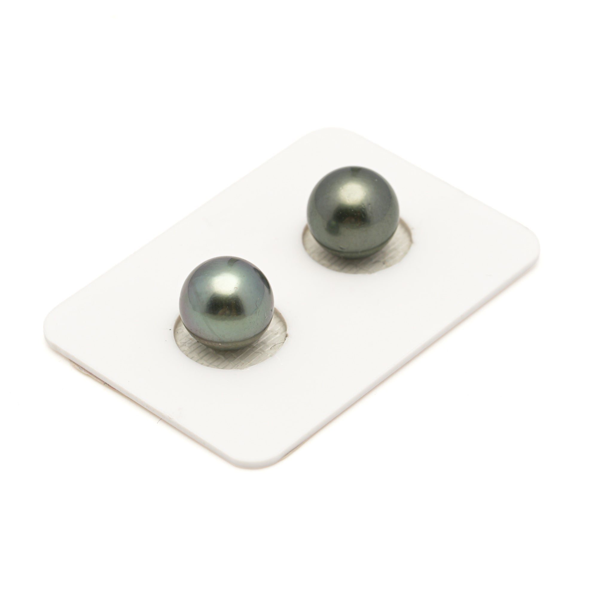 2pcs Green Mix 10.2-10.3mm - RSR AAA/AA Quality Tahitian Pearl Pair ER1961 LP3