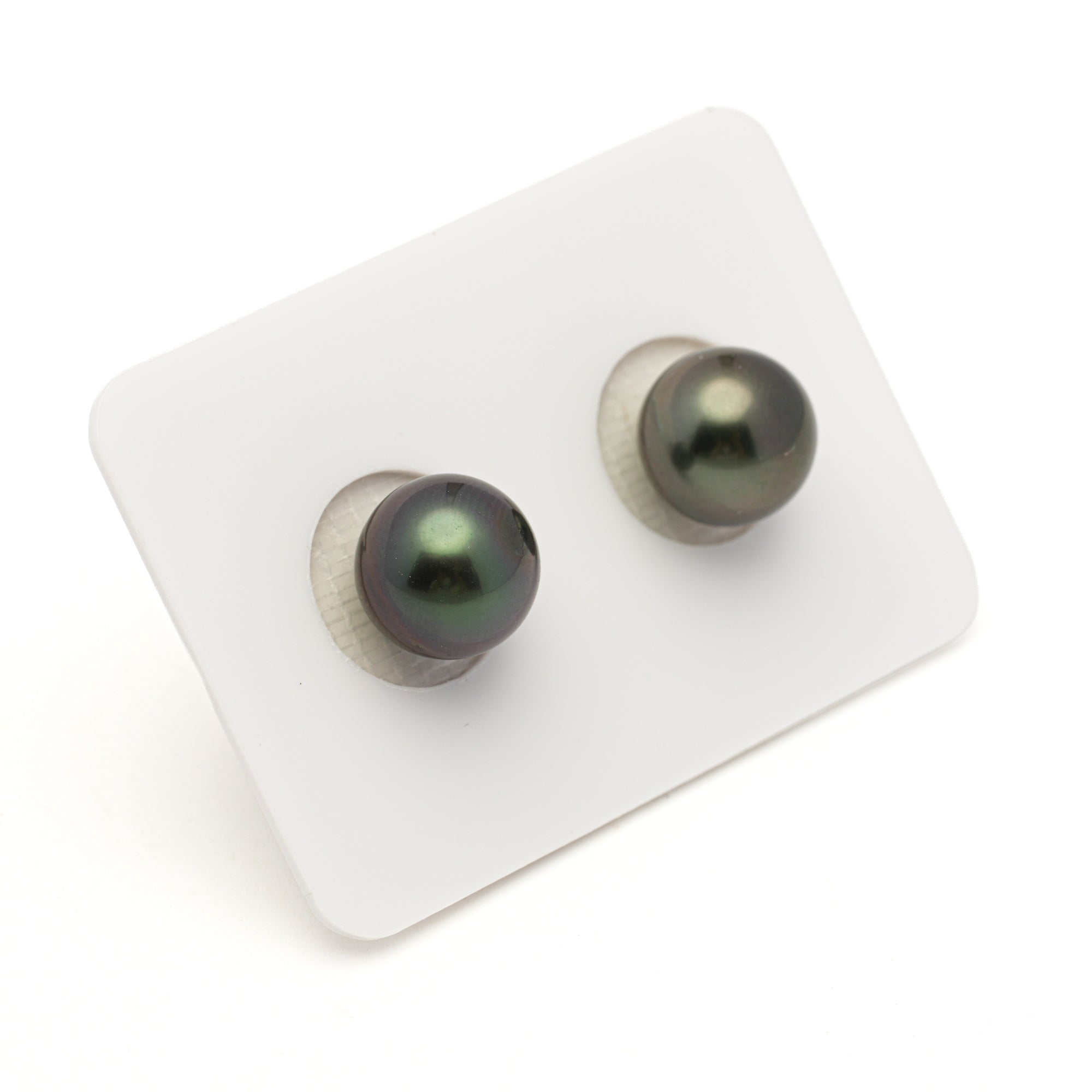 2pcs Dark 10.1mm - RSR AAA/AA Quality Tahitian Pearl Pair ER1963 LP3