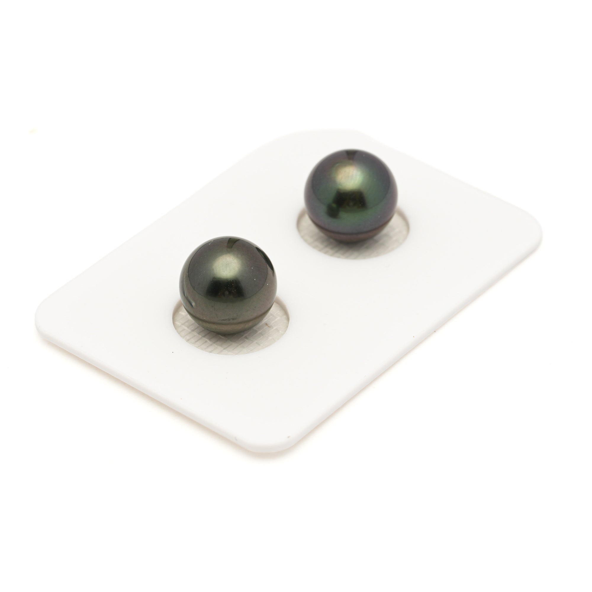 2pcs Dark 10.1mm - RSR AAA/AA Quality Tahitian Pearl Pair ER1963 LP3