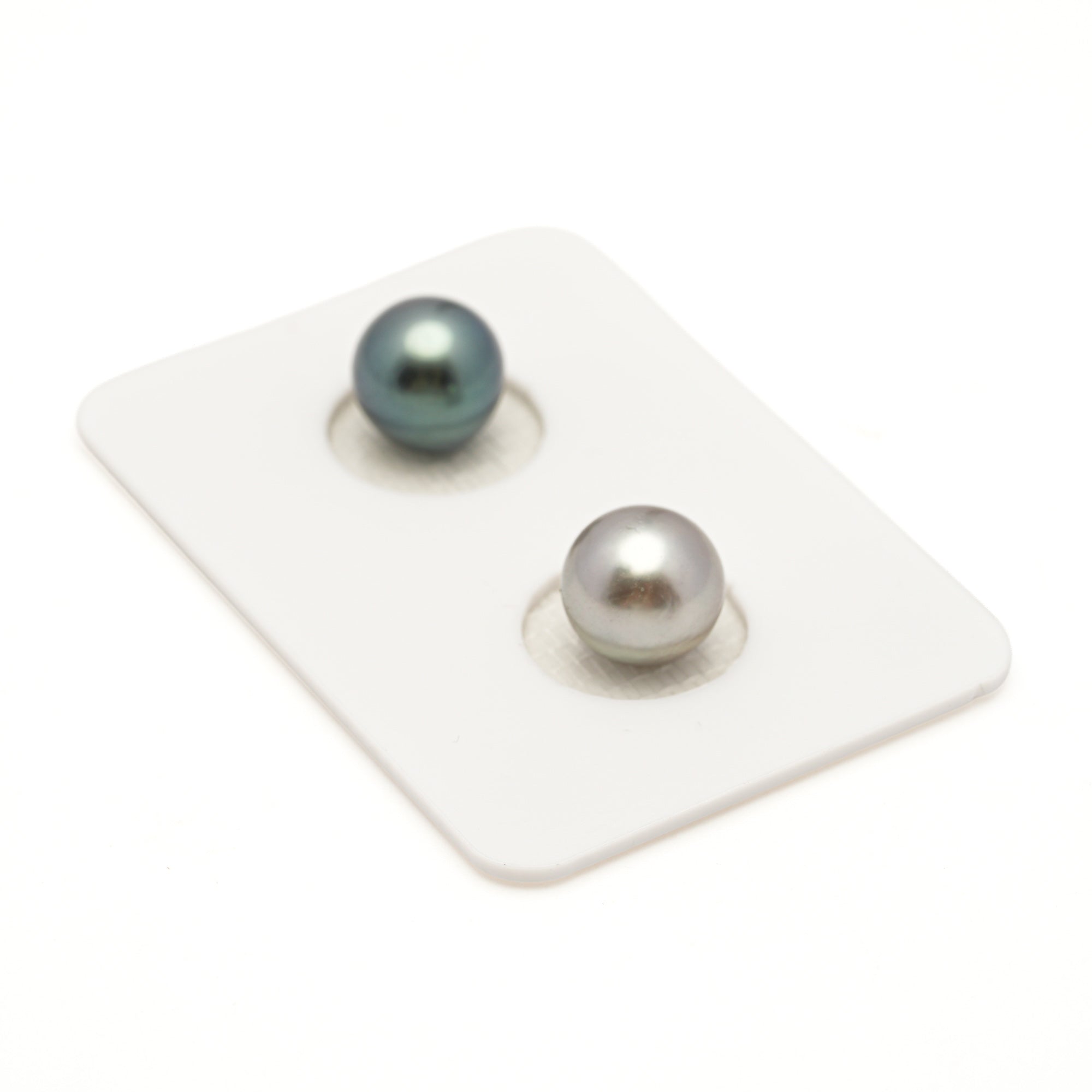2pcs "High Luster" Multicolor 8.6-8.8mm - SR AAA/AA Quality Tahitian Pearl Pair ER1968 LP3