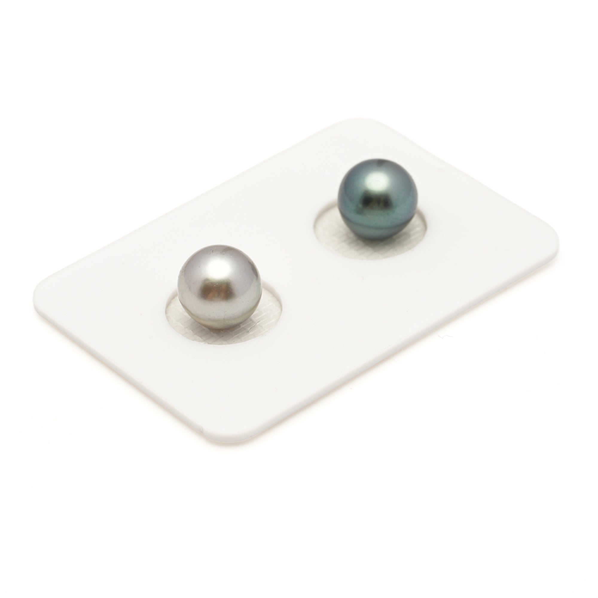 2pcs "High Luster" Multicolor 8.6-8.8mm - SR AAA/AA Quality Tahitian Pearl Pair ER1968 LP3