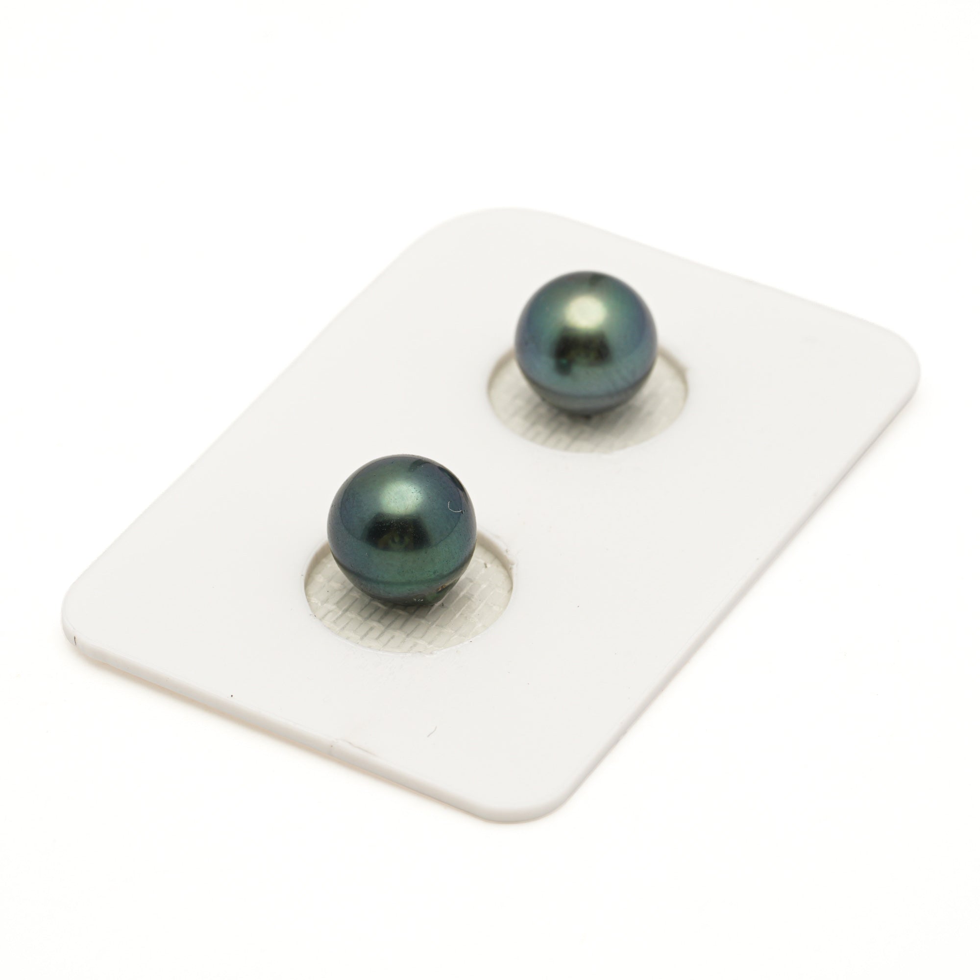 2pcs Blue Green 8.6-8.7mm - SB AAA/AA Quality Tahitian Pearl Pair ER1970 LP3