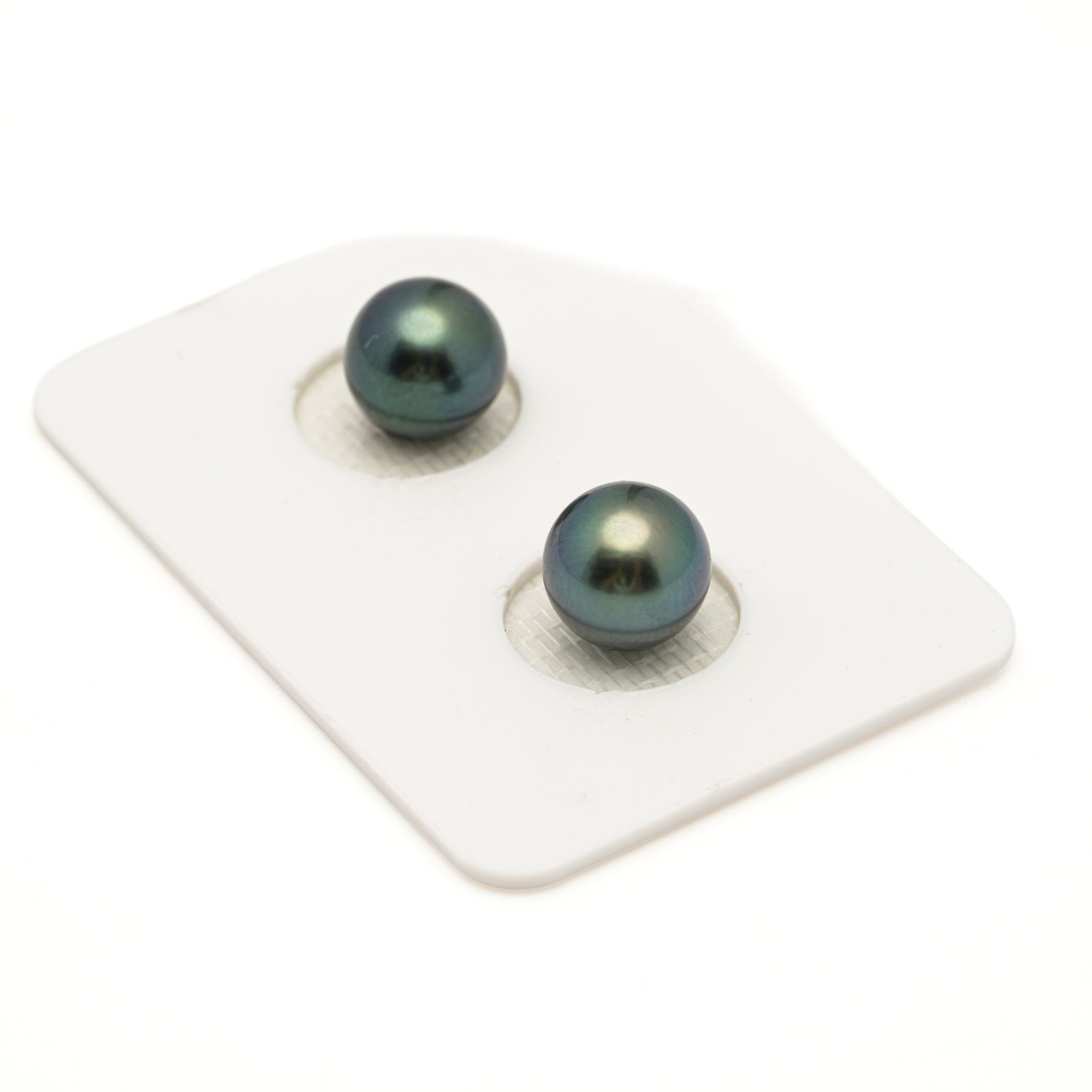 2pcs Blue Green 8.6-8.7mm - SB AAA/AA Quality Tahitian Pearl Pair ER1970 LP3